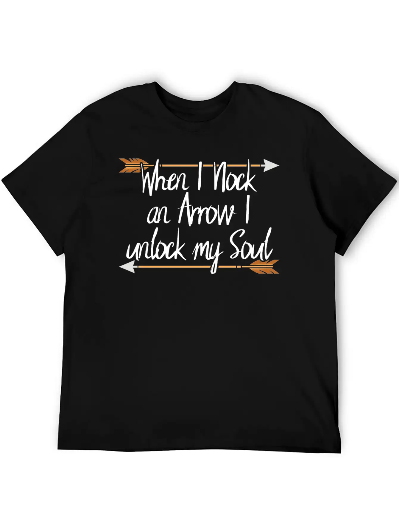 Archery When I Nock An Arrow I Unlock My Soul Lightweight Cotton T-Shirt – Daily Comfort Graphic Shirt