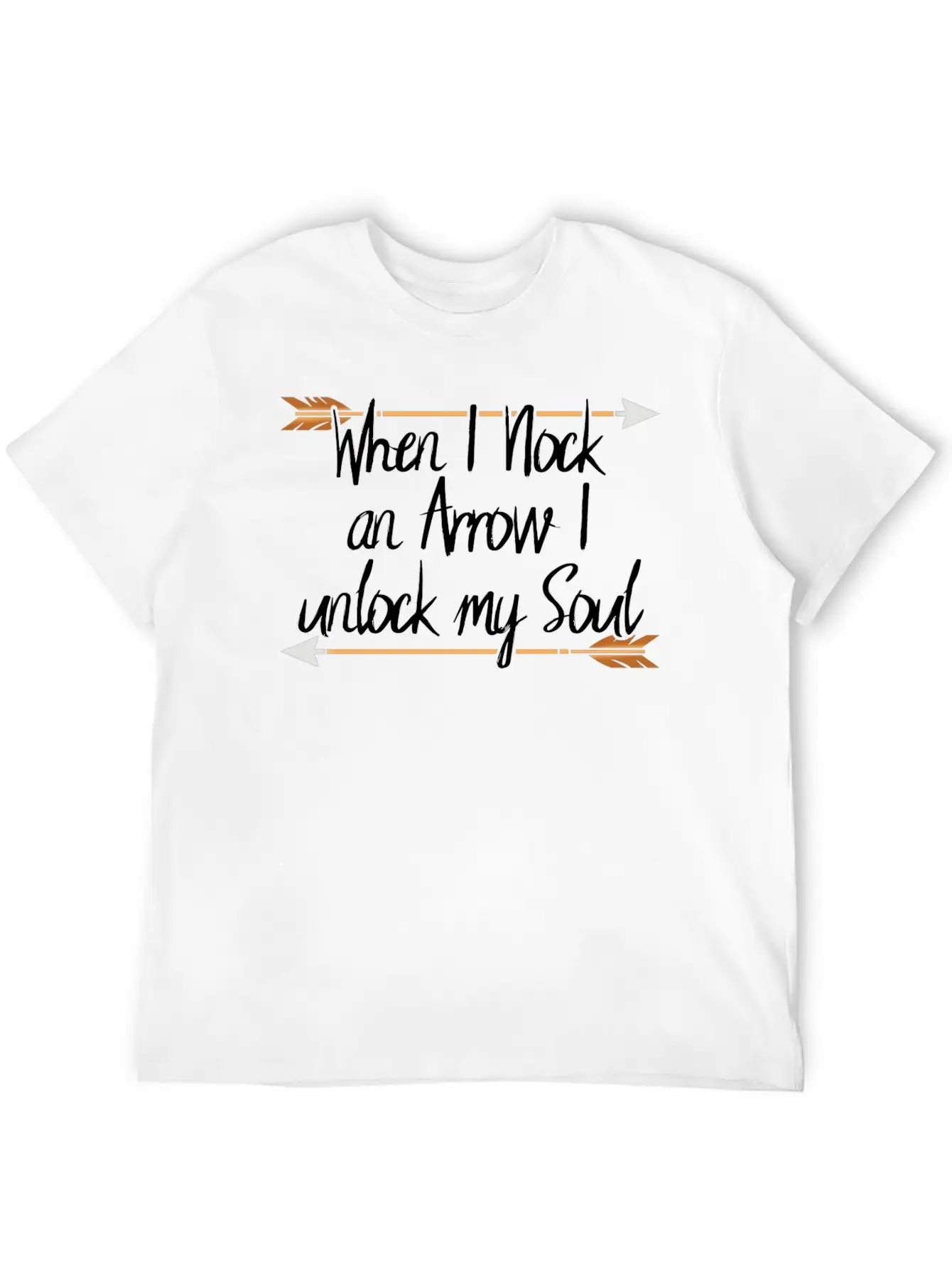 Archery When I Nock An Arrow I Unlock My Soul Lightweight Cotton T-Shirt – Daily Comfort Graphic Shirt