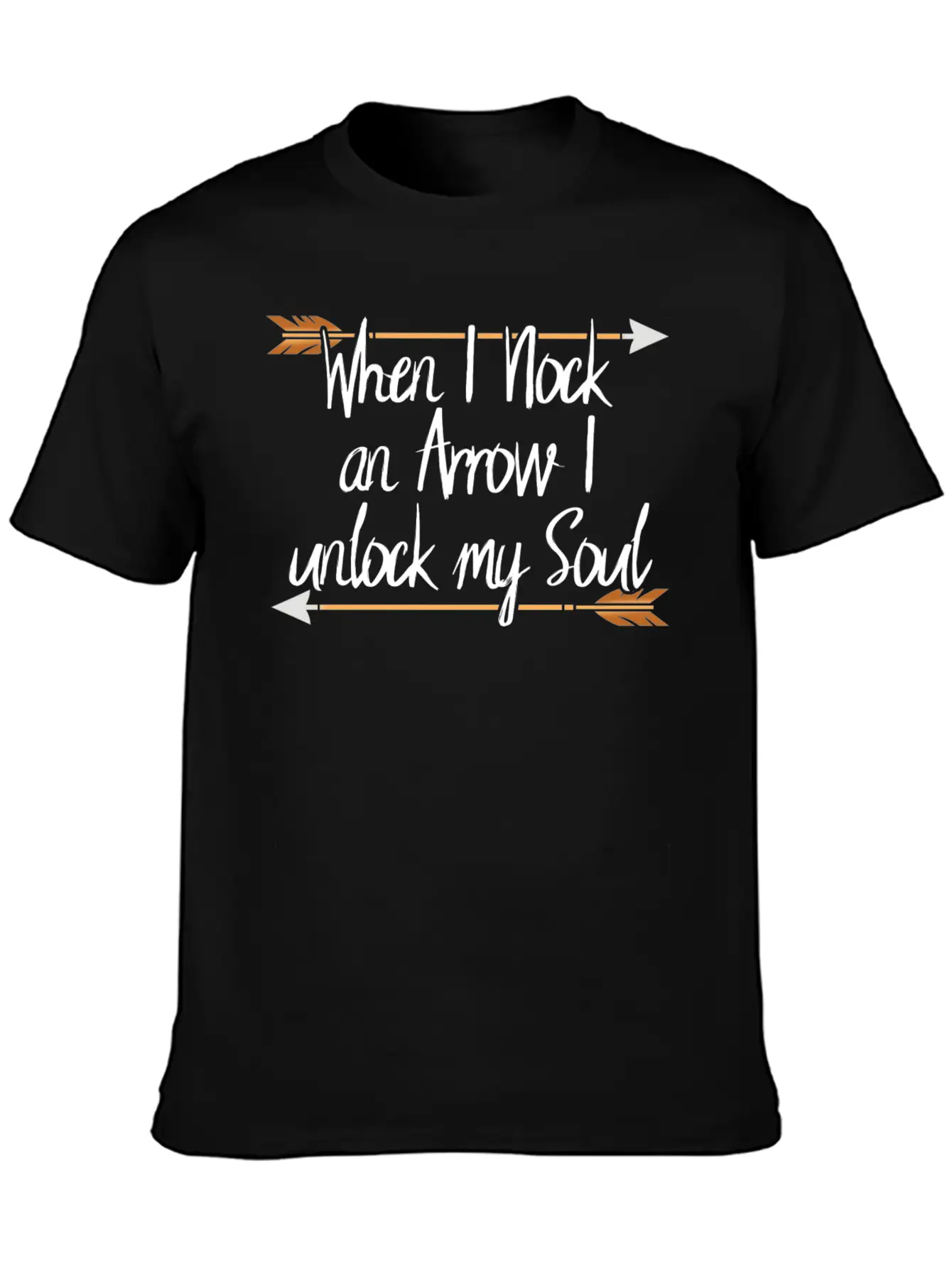 Archery When I Nock An Arrow I Unlock My Soul Lightweight Cotton T-Shirt – Daily Comfort Graphic Shirt
