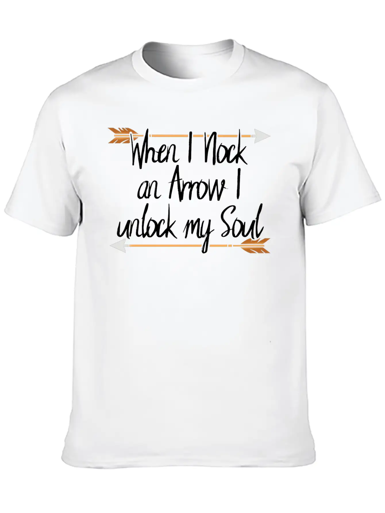 Archery When I Nock An Arrow I Unlock My Soul Lightweight Cotton T-Shirt – Daily Comfort Graphic Shirt