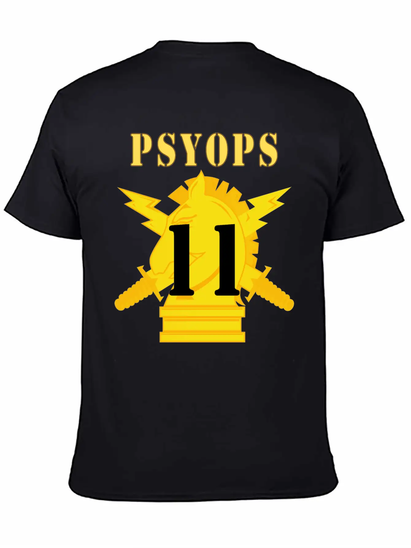 Army PSYOPS W Branch Insignia 11th Battalion Lightweight Cotton T-Shirt – Daily Comfort Graphic Shirt