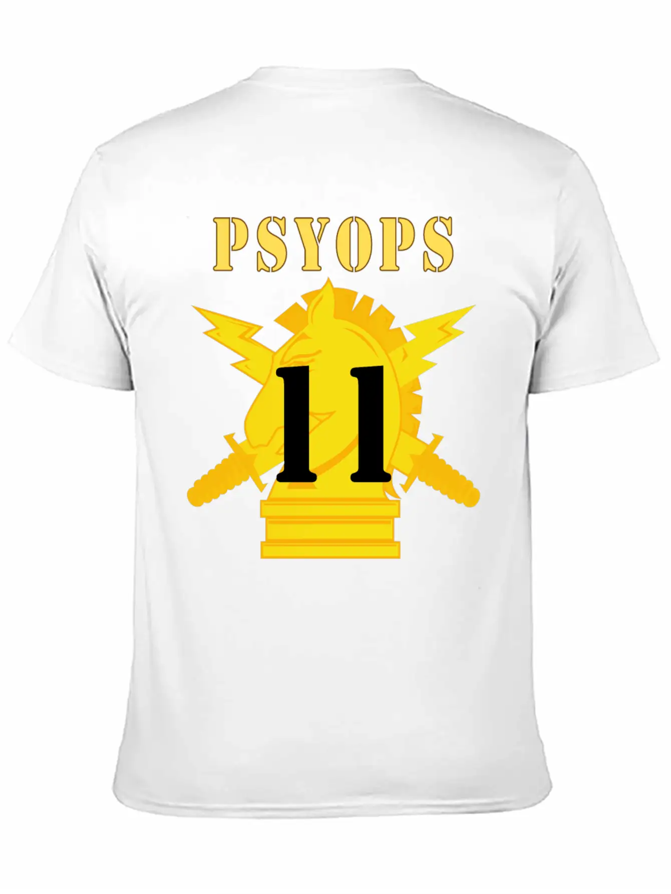 Army PSYOPS W Branch Insignia 11th Battalion Lightweight Cotton T-Shirt – Daily Comfort Graphic Shirt