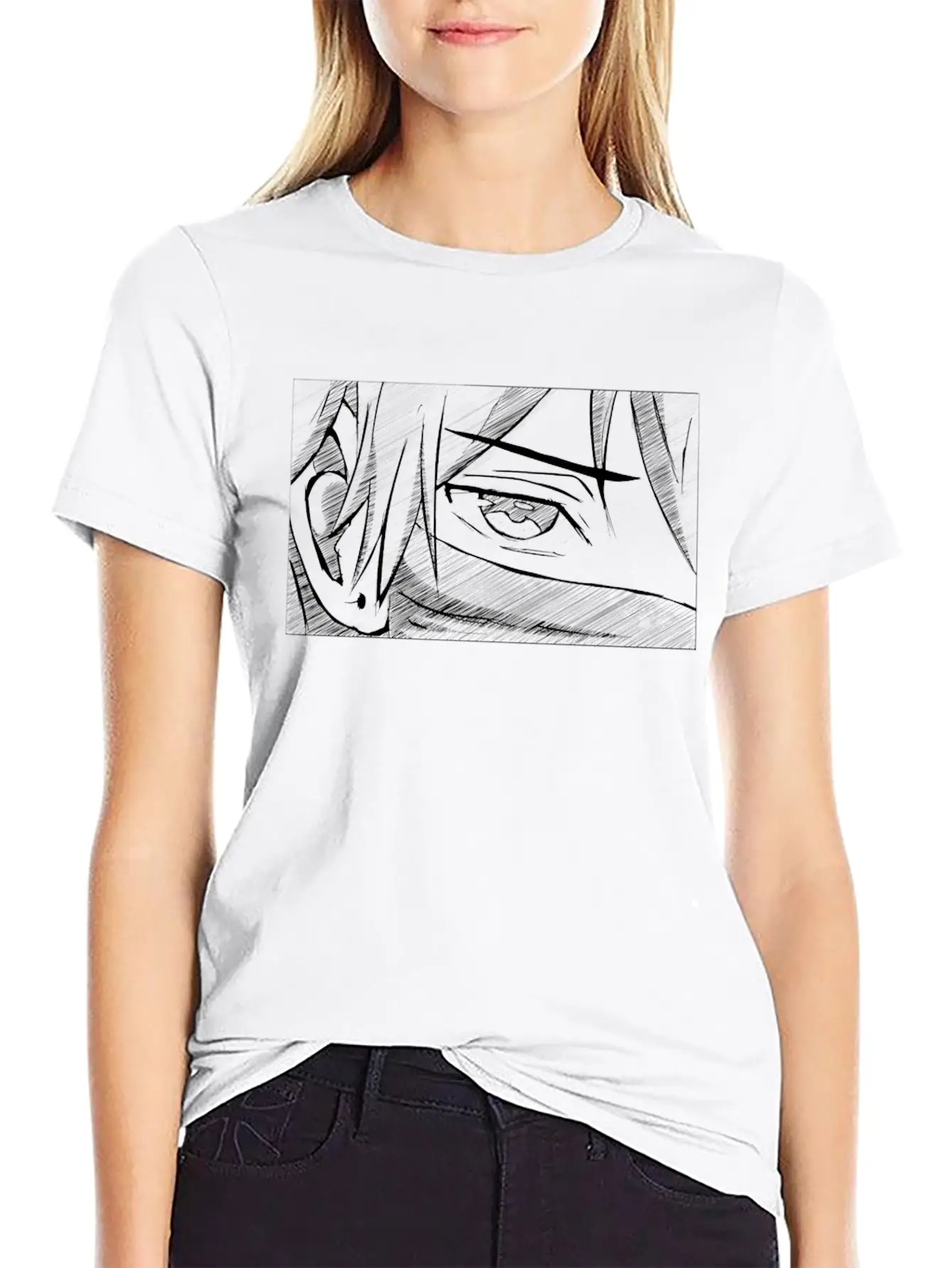 Art Academia Aesthetic Japanese Anime Boy Eye Lightweight Cotton T-Shirt – Daily Comfort Graphic Shirt