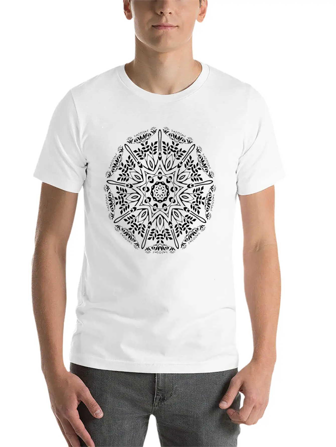 Art Nouveau Design 11 Lightweight Cotton T-Shirt – Daily Comfort Graphic Shirt
