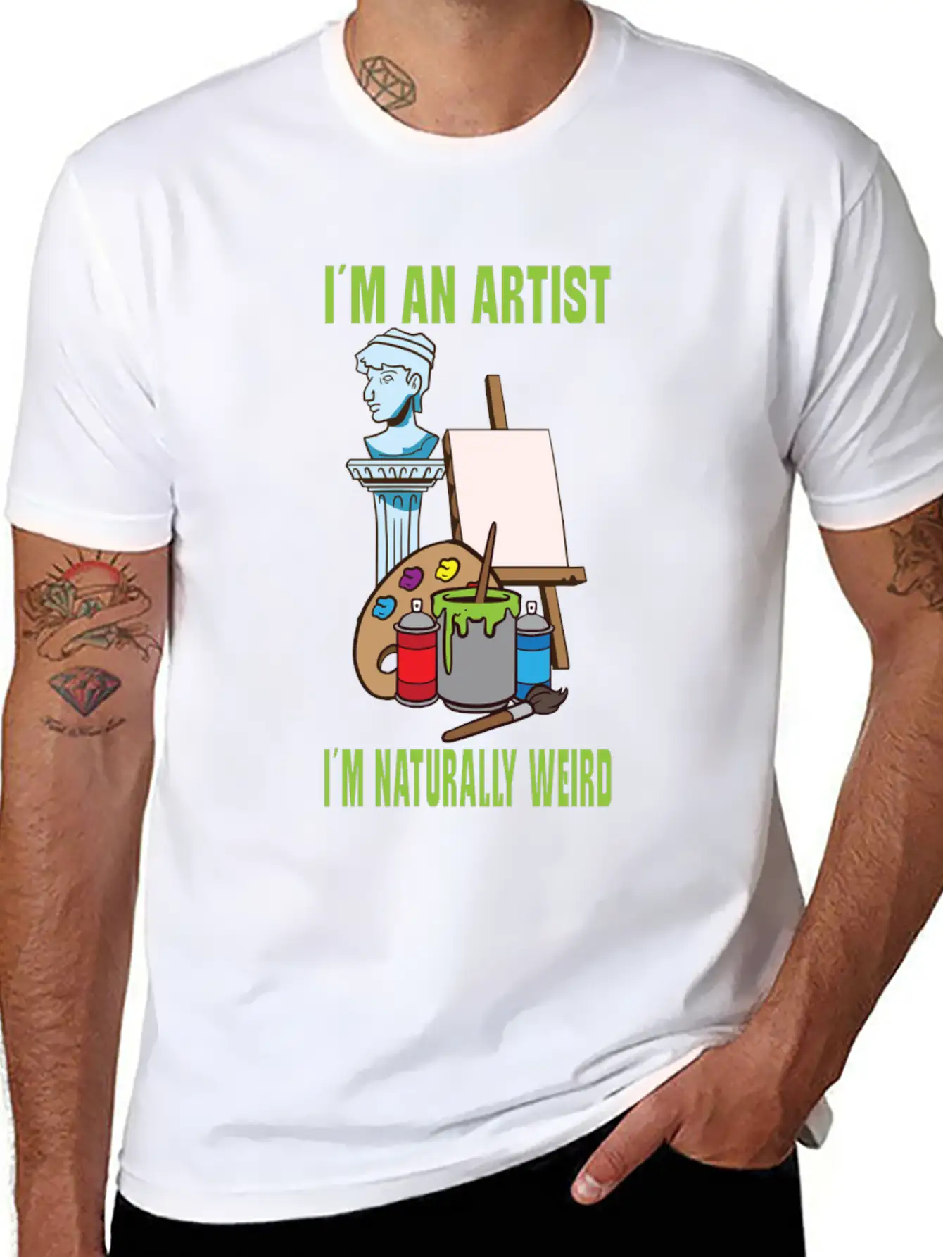 Artist Painting Painter Art Paint Art Teacher Lightweight Cotton T-Shirt – Daily Comfort Graphic Shirt