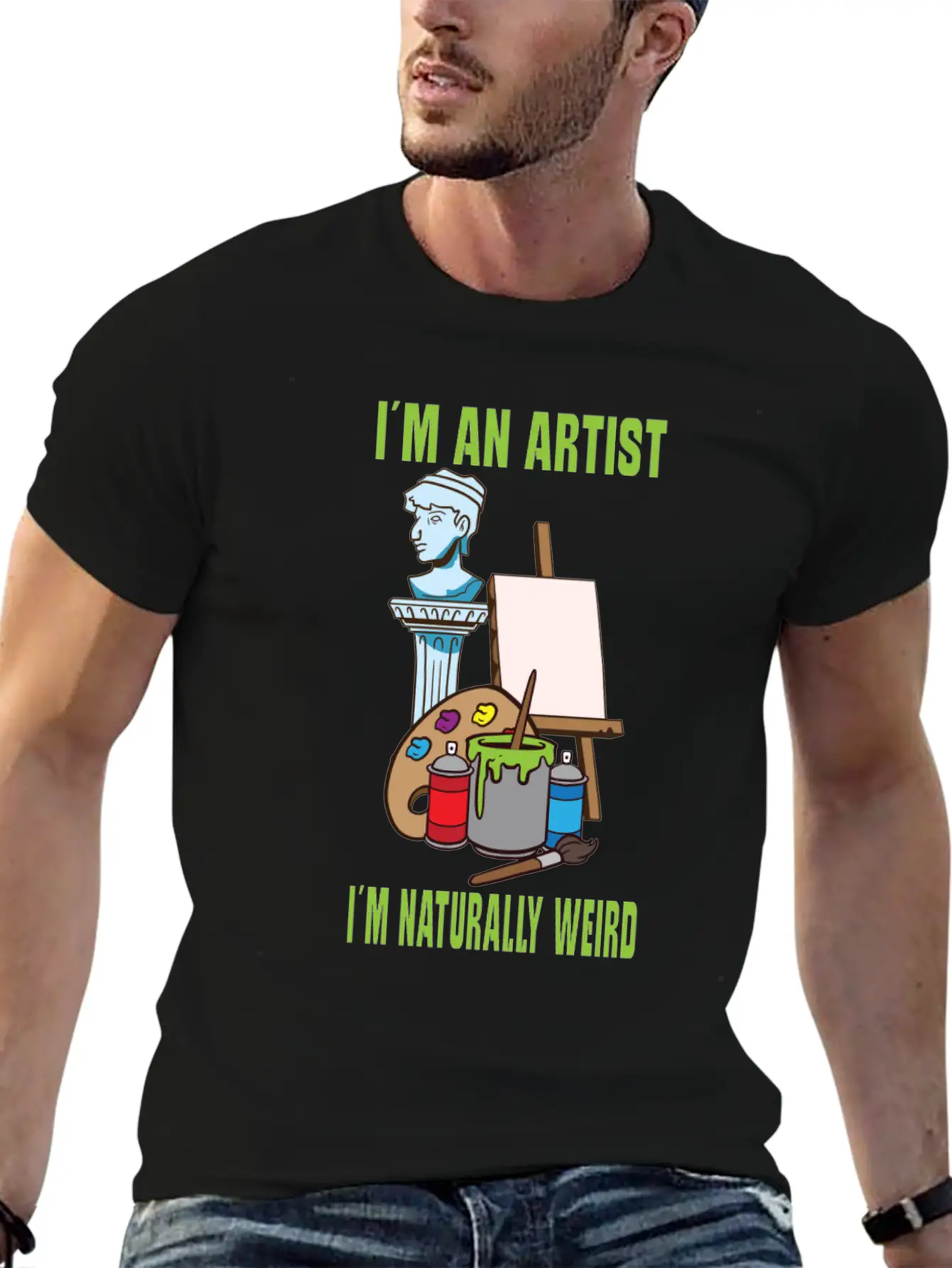 Artist Painting Painter Art Paint Art Teacher Lightweight Cotton T-Shirt – Daily Comfort Graphic Shirt