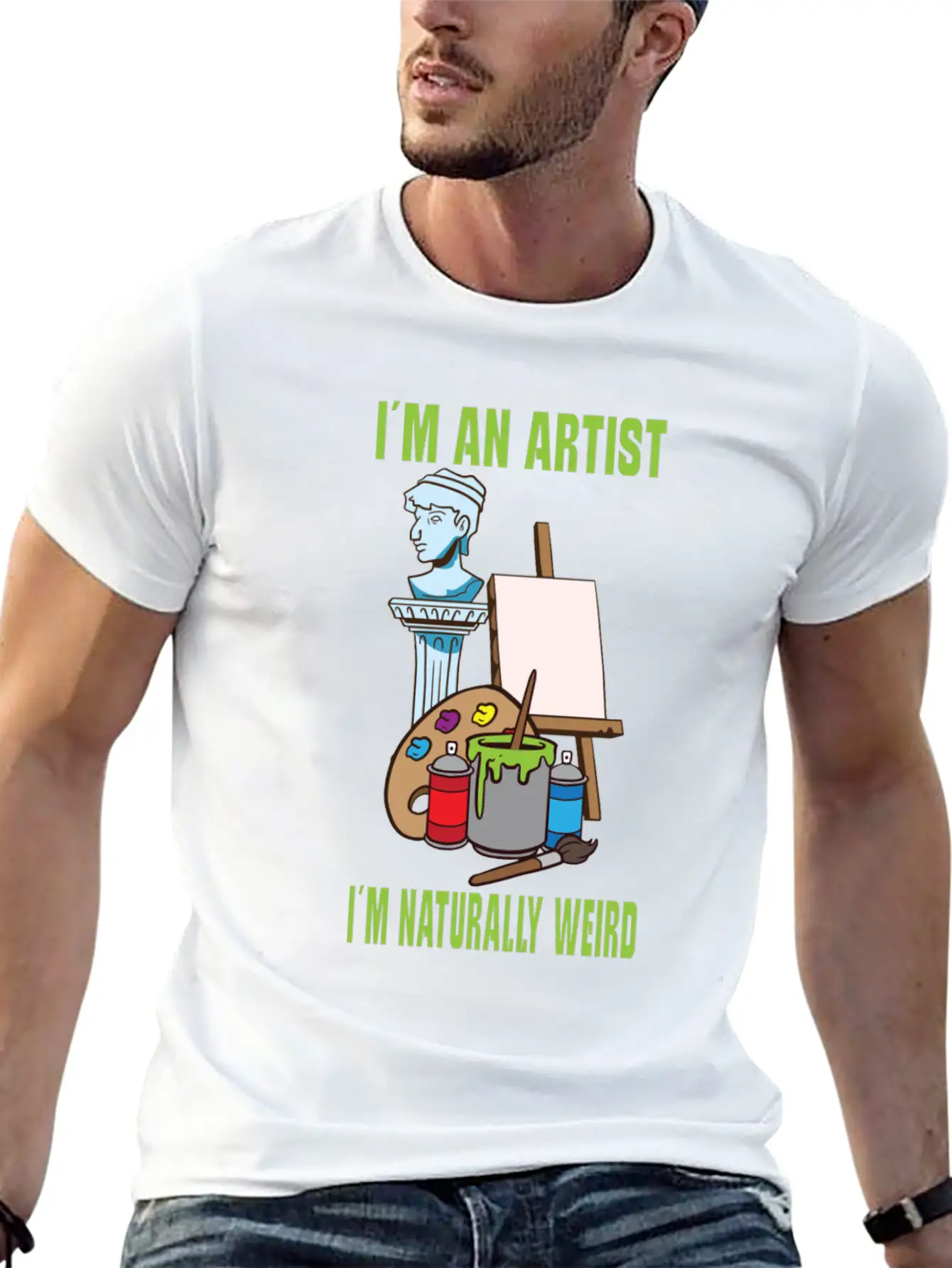 Artist Painting Painter Art Paint Art Teacher Lightweight Cotton T-Shirt – Daily Comfort Graphic Shirt