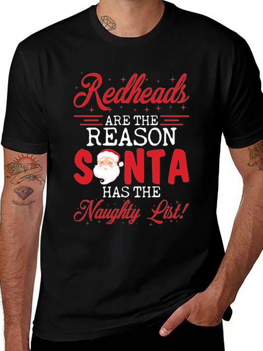 Redheads Reason for Santas Naughty List Black Tee