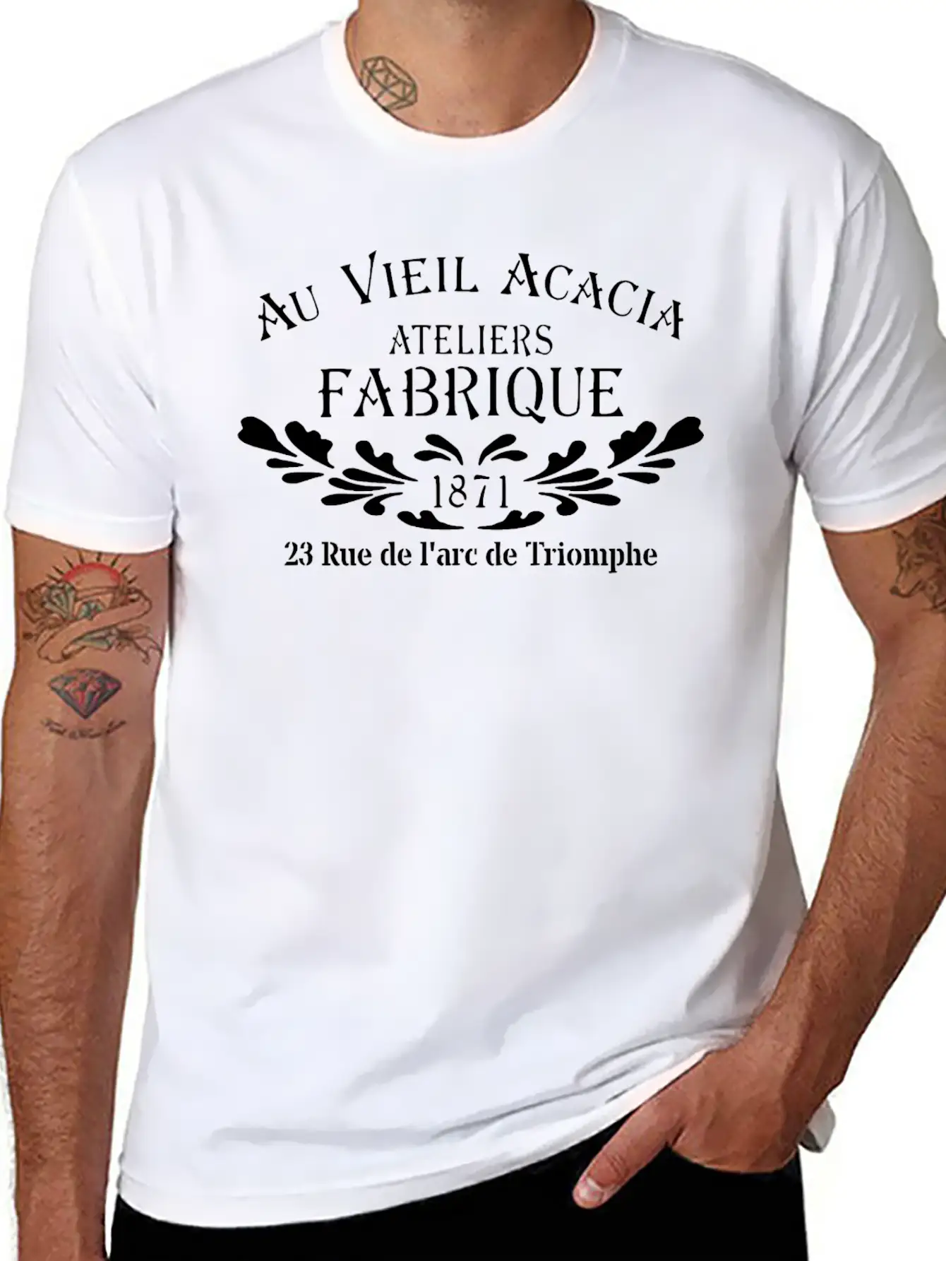 Au Vieil Lightweight Cotton T-Shirt – Daily Comfort Graphic Shirt