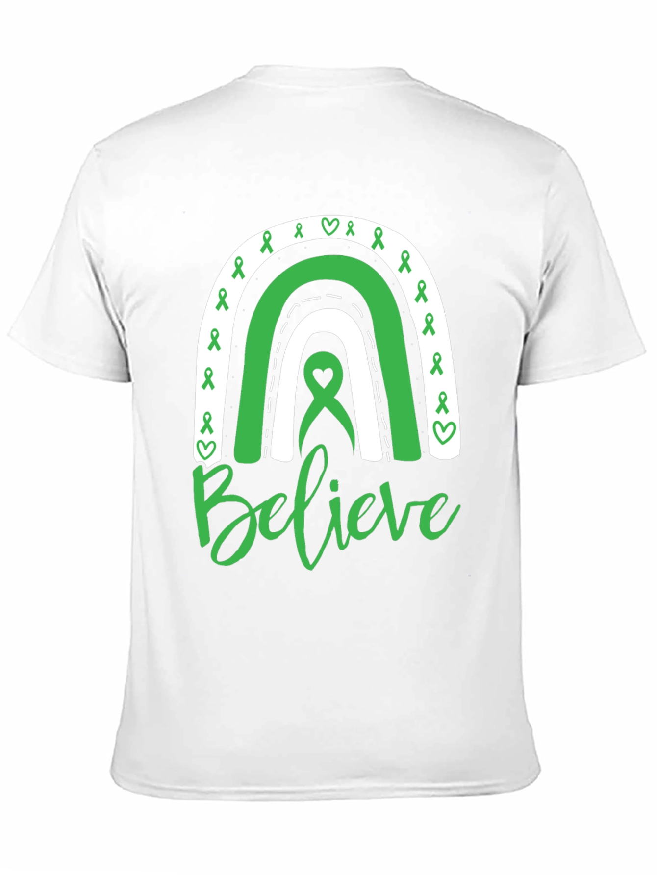 Believe Green Ribbon Rainbow T-Shirt