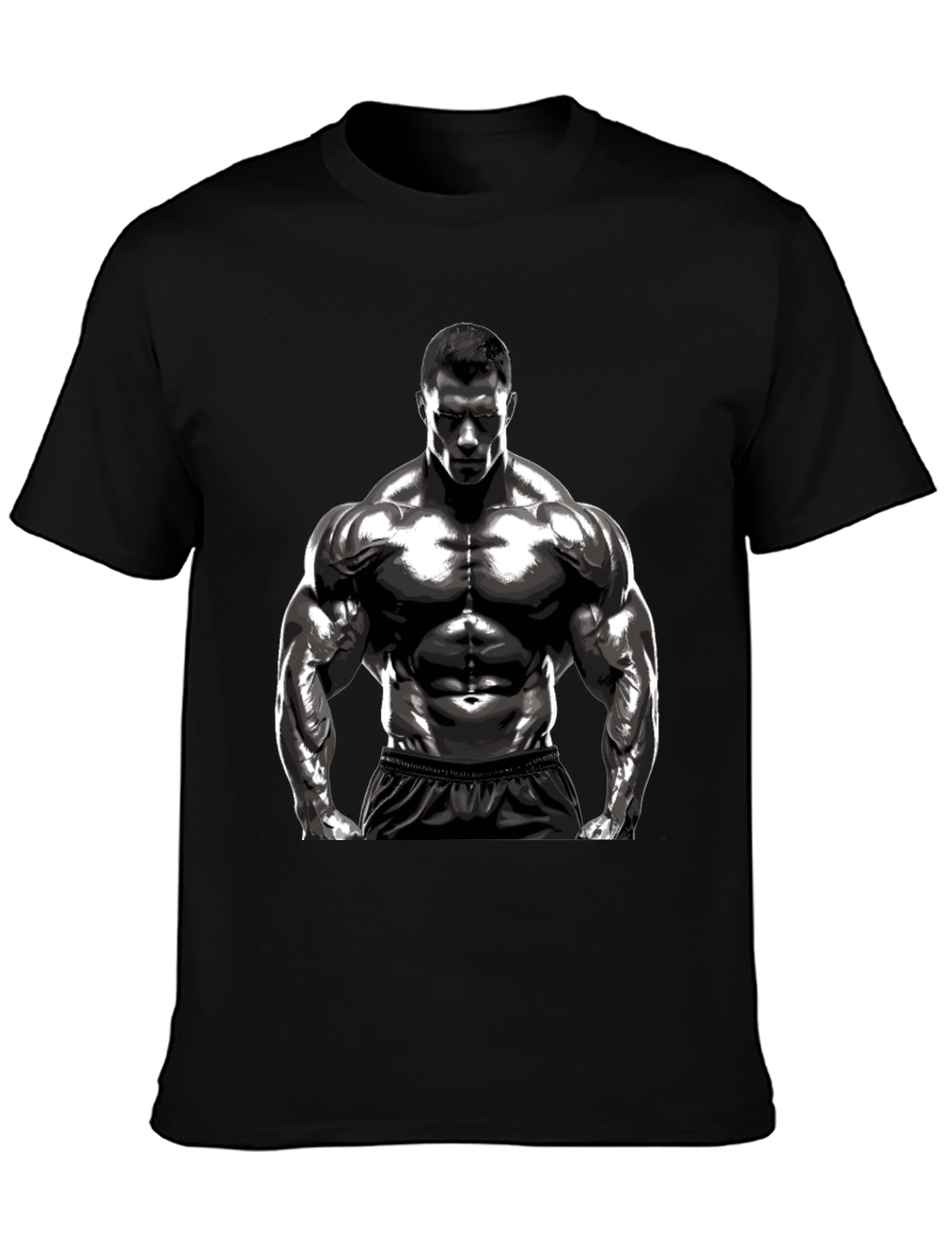 Bodybuilder Graphic T-Shirt - Black