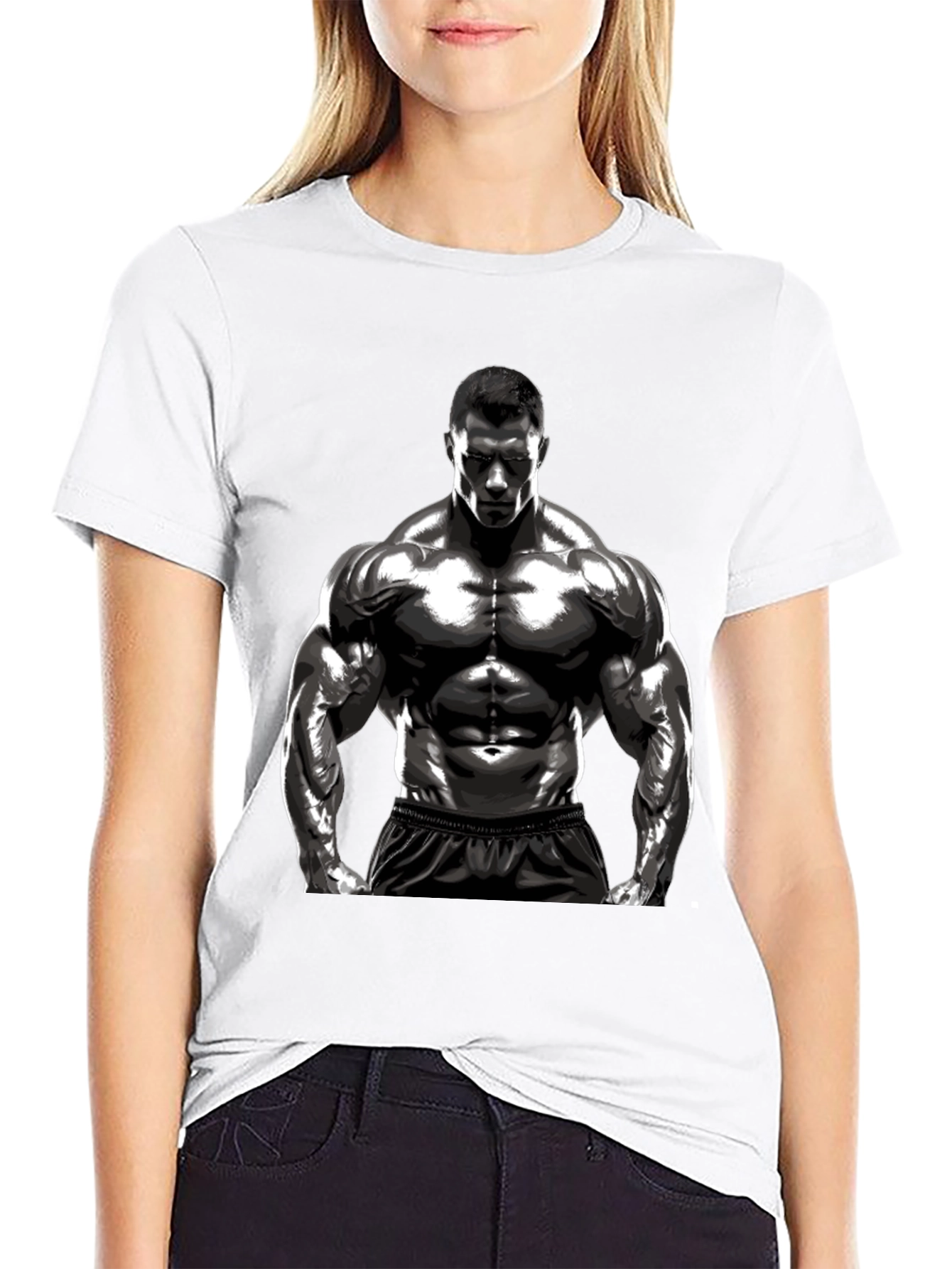 Bodybuilder Graphic T-Shirt - Black