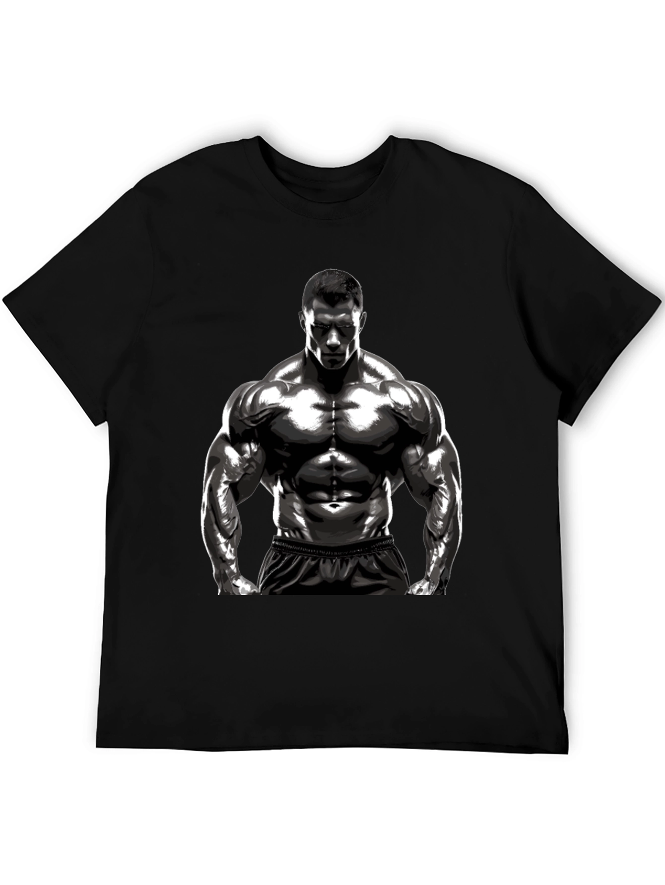 Bodybuilder Graphic T-Shirt - Black