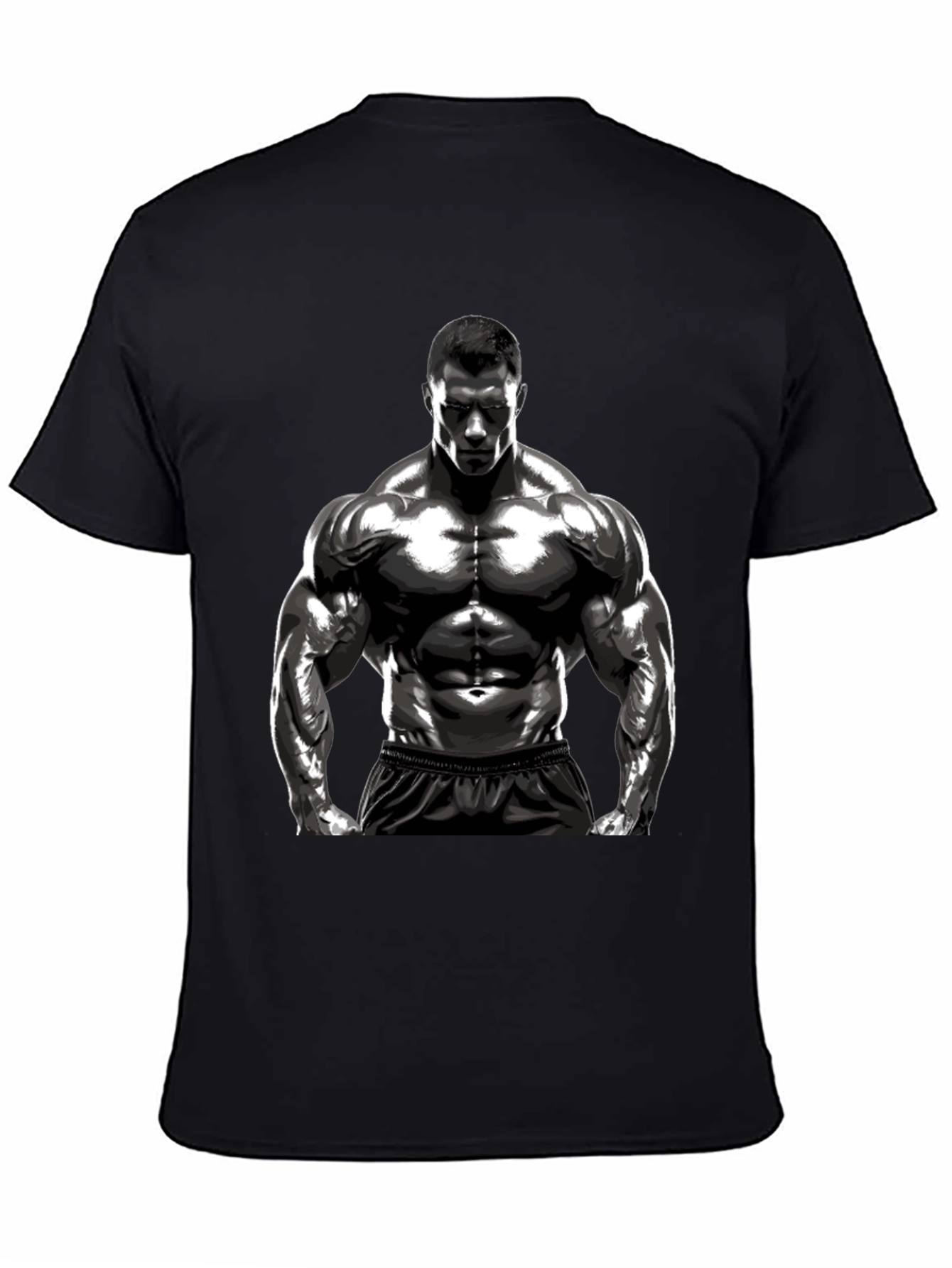 Bodybuilder Graphic T-Shirt - Black