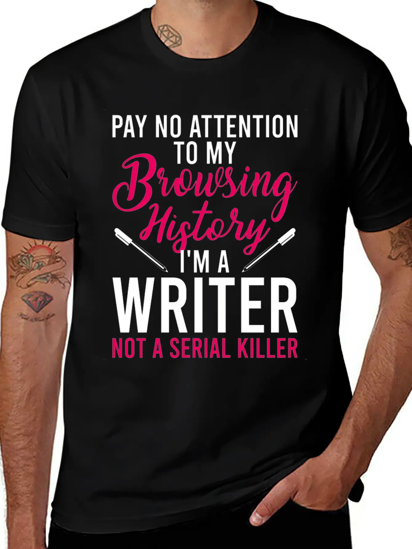 Author Book Writer Literature Bookworm Writing Lightweight Cotton T-Shirt – Daily Comfort Graphic Shirt