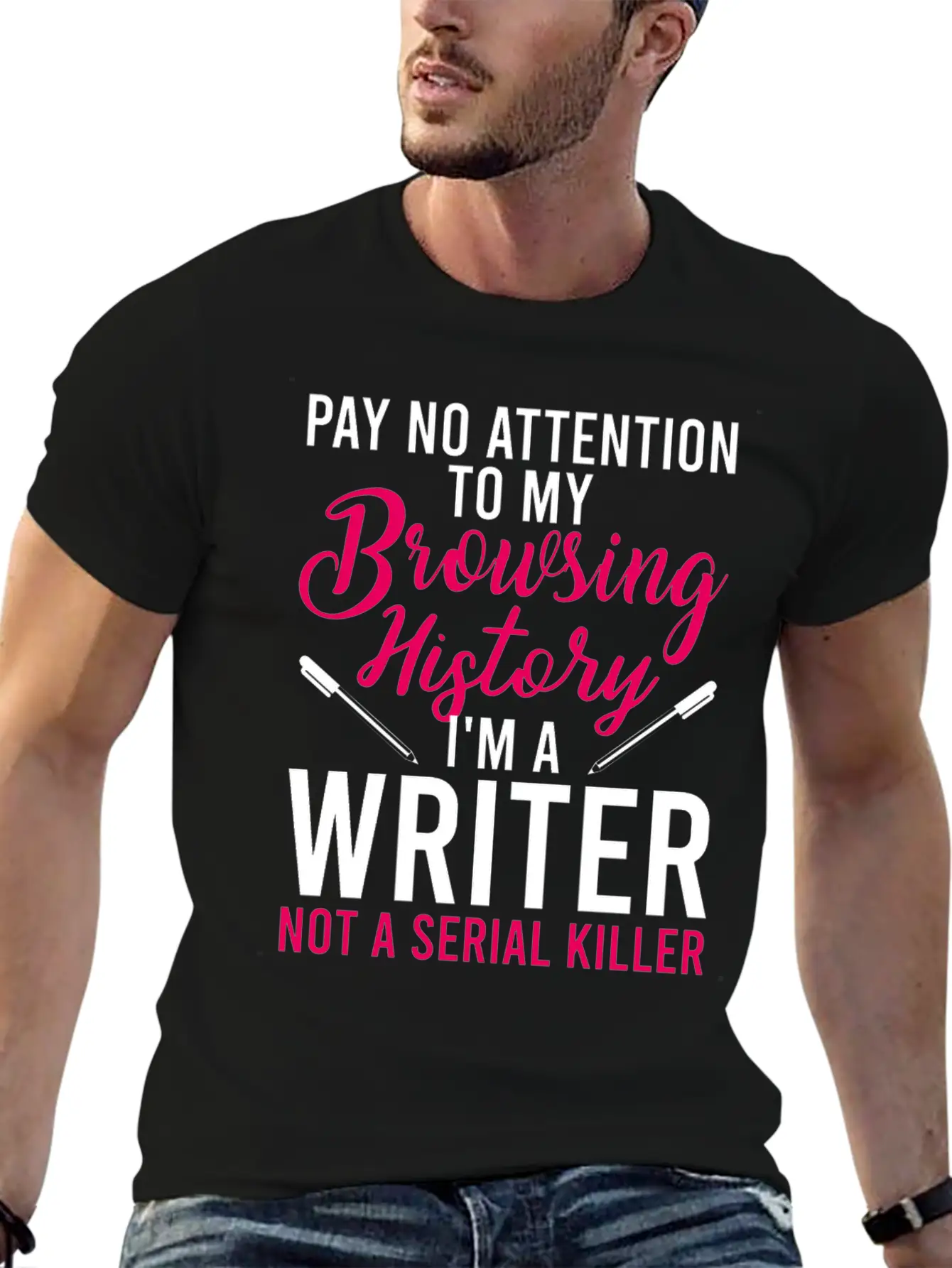 Author Book Writer Literature Bookworm Writing Lightweight Cotton T-Shirt – Daily Comfort Graphic Shirt