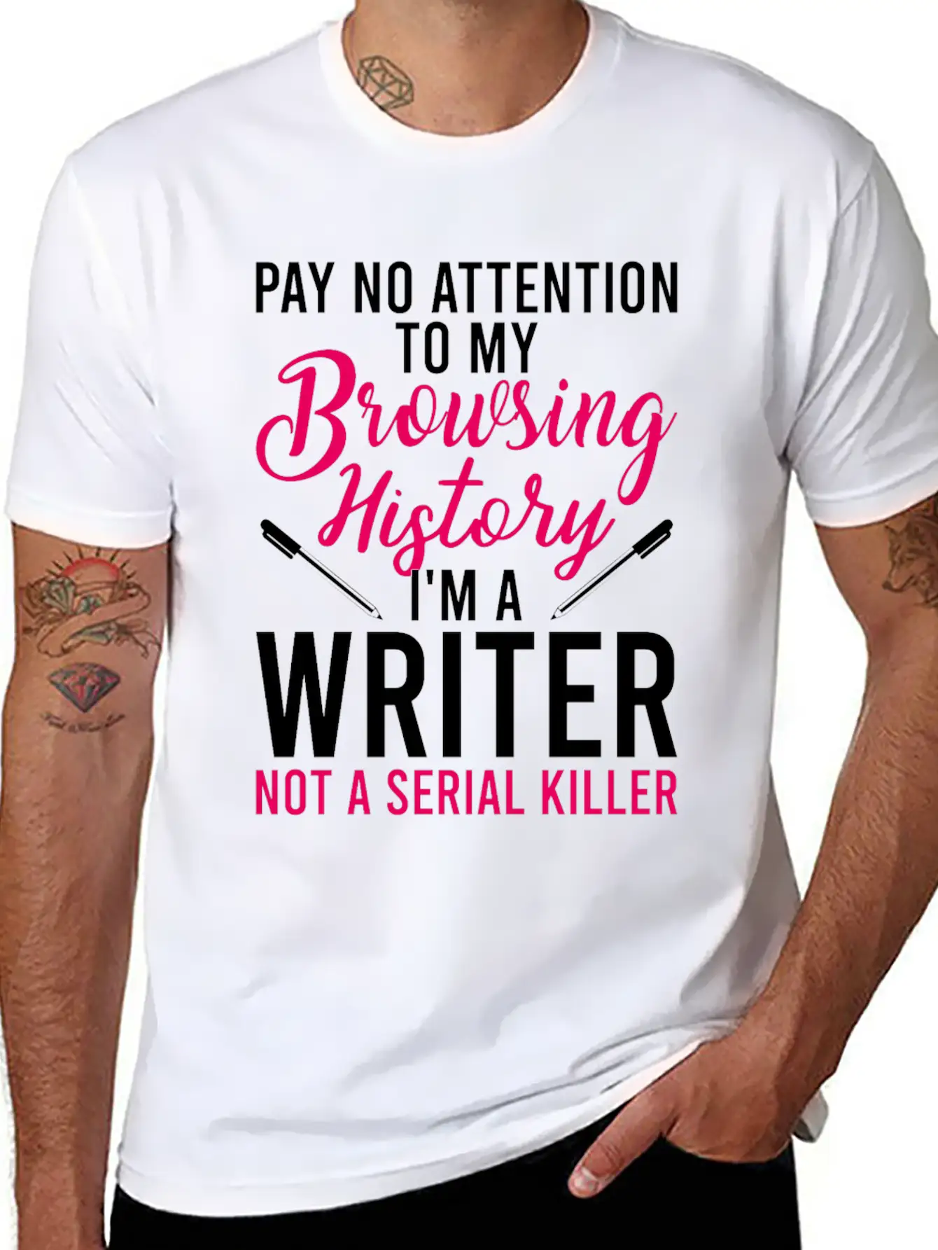Author Book Writer Literature Bookworm Writing Lightweight Cotton T-Shirt – Daily Comfort Graphic Shirt