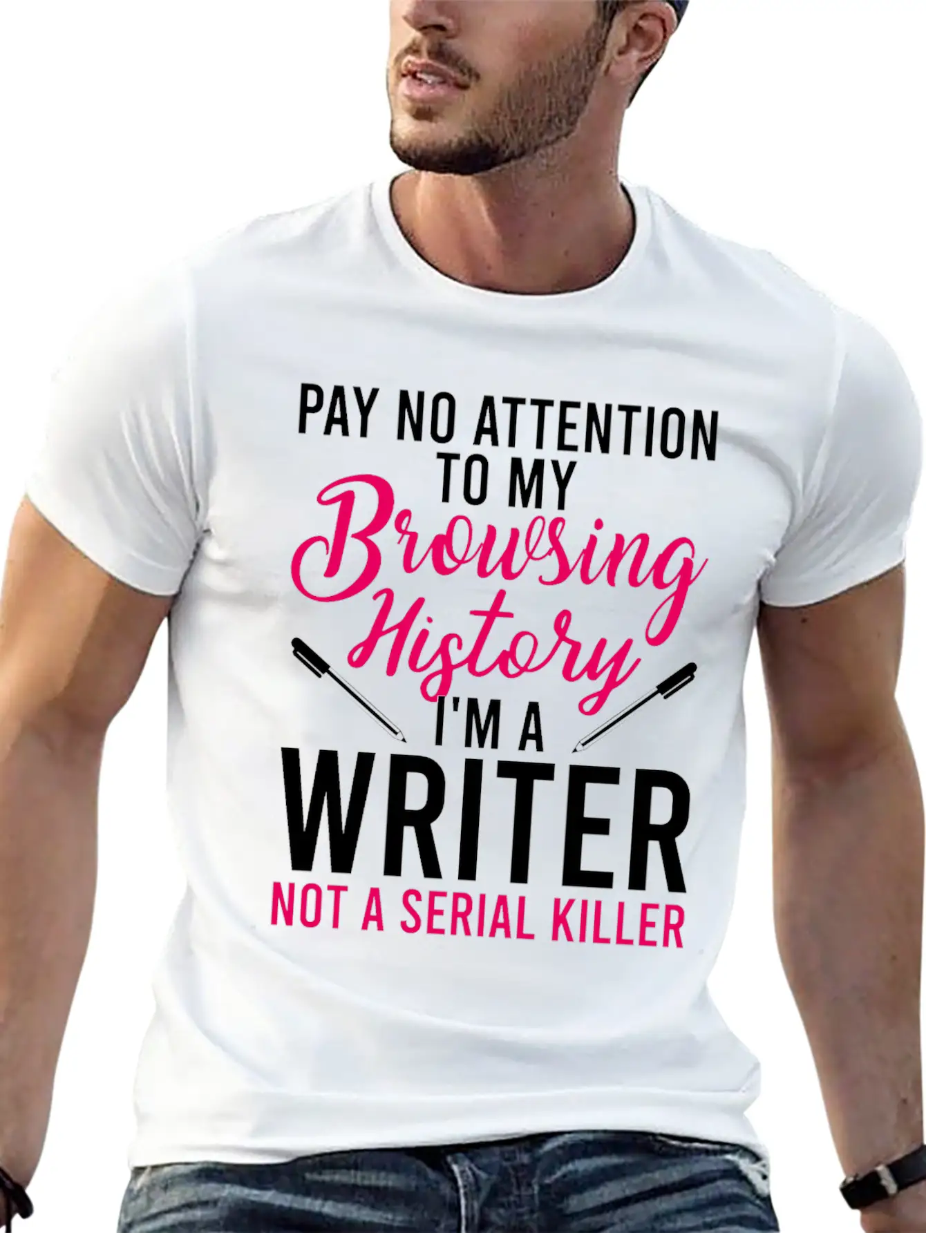Author Book Writer Literature Bookworm Writing Lightweight Cotton T-Shirt – Daily Comfort Graphic Shirt