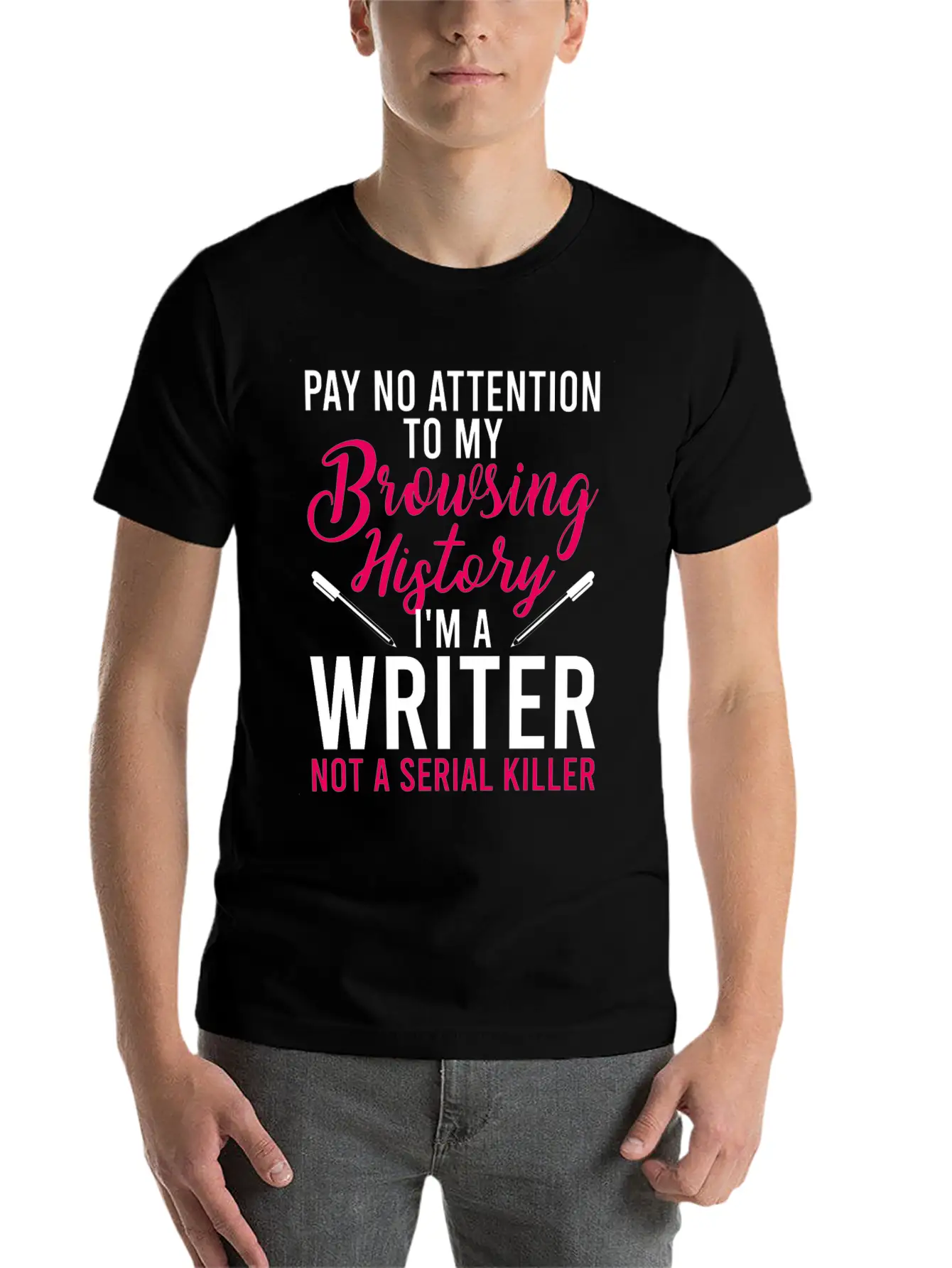 Author Book Writer Literature Bookworm Writing Lightweight Cotton T-Shirt – Daily Comfort Graphic Shirt