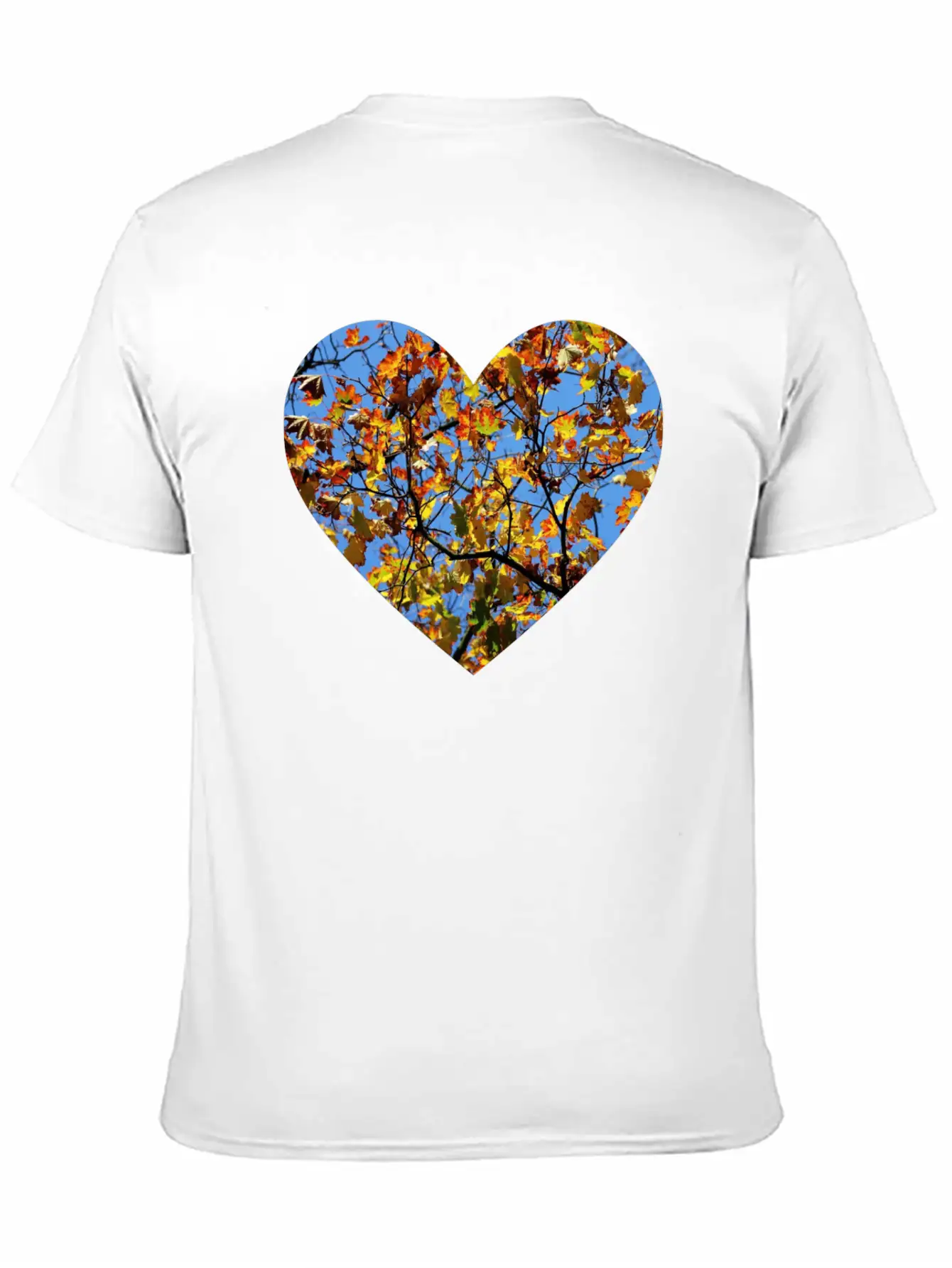 Autumn Heart Lightweight Cotton T-Shirt – Daily Comfort Graphic Shirt
