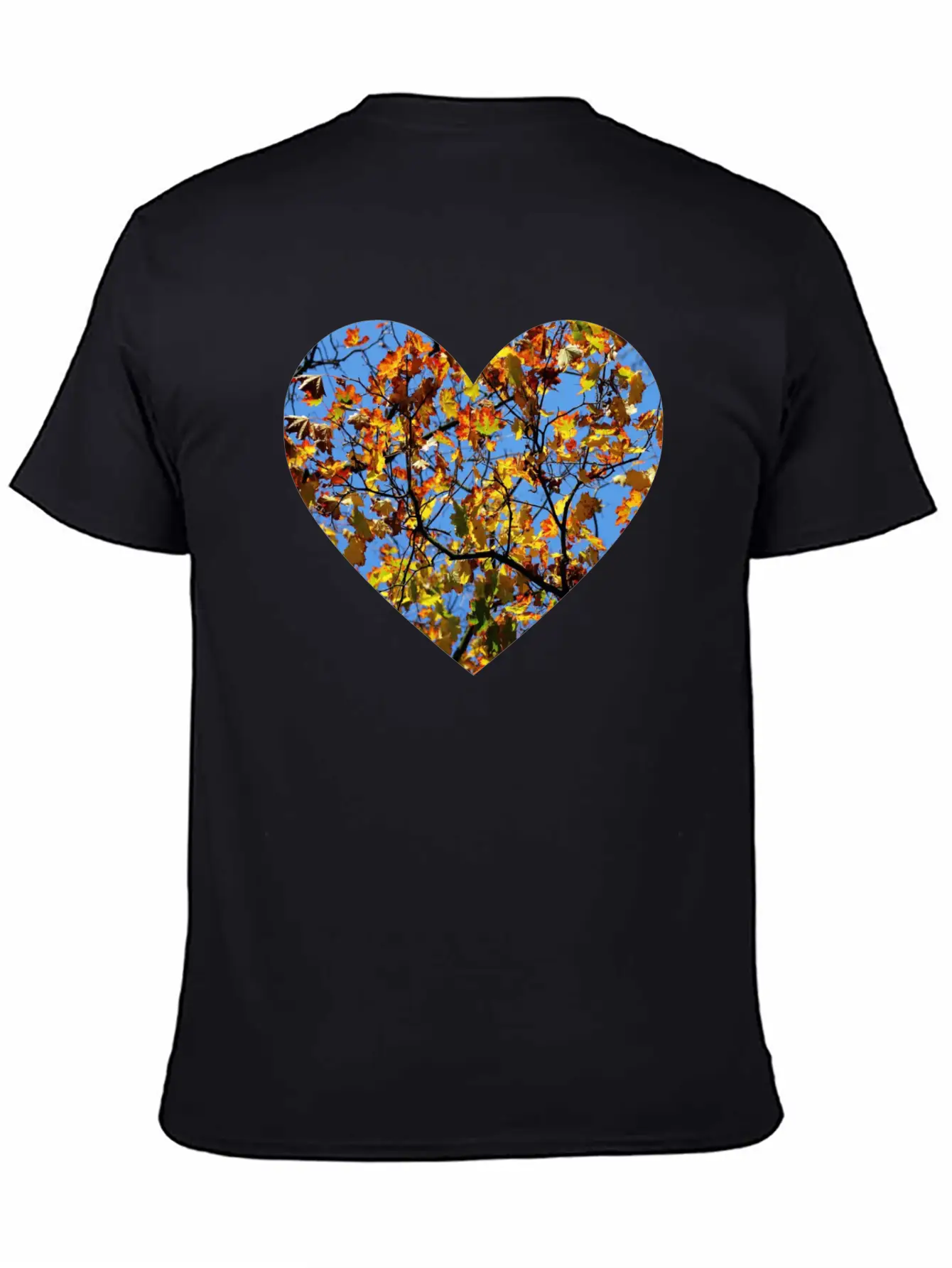 Autumn Heart Lightweight Cotton T-Shirt – Daily Comfort Graphic Shirt
