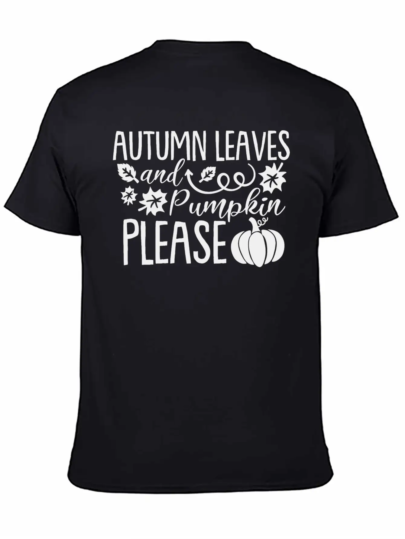 Autumn Leaves Pumpkin Please Lightweight Cotton T-Shirt – Daily Comfort Graphic Shirt