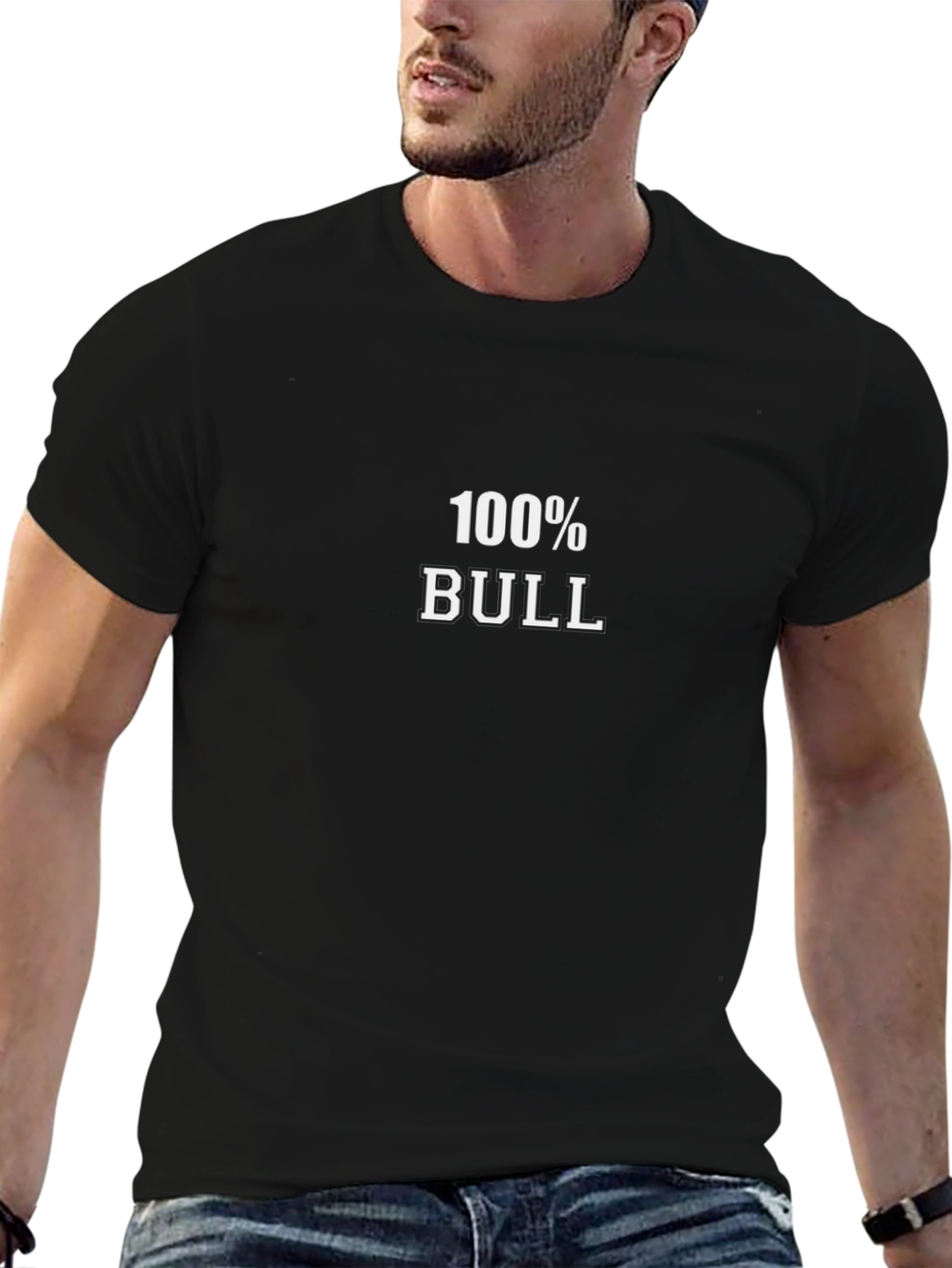 100% Bull Graphic Tee - Funny Mens T-Shirt