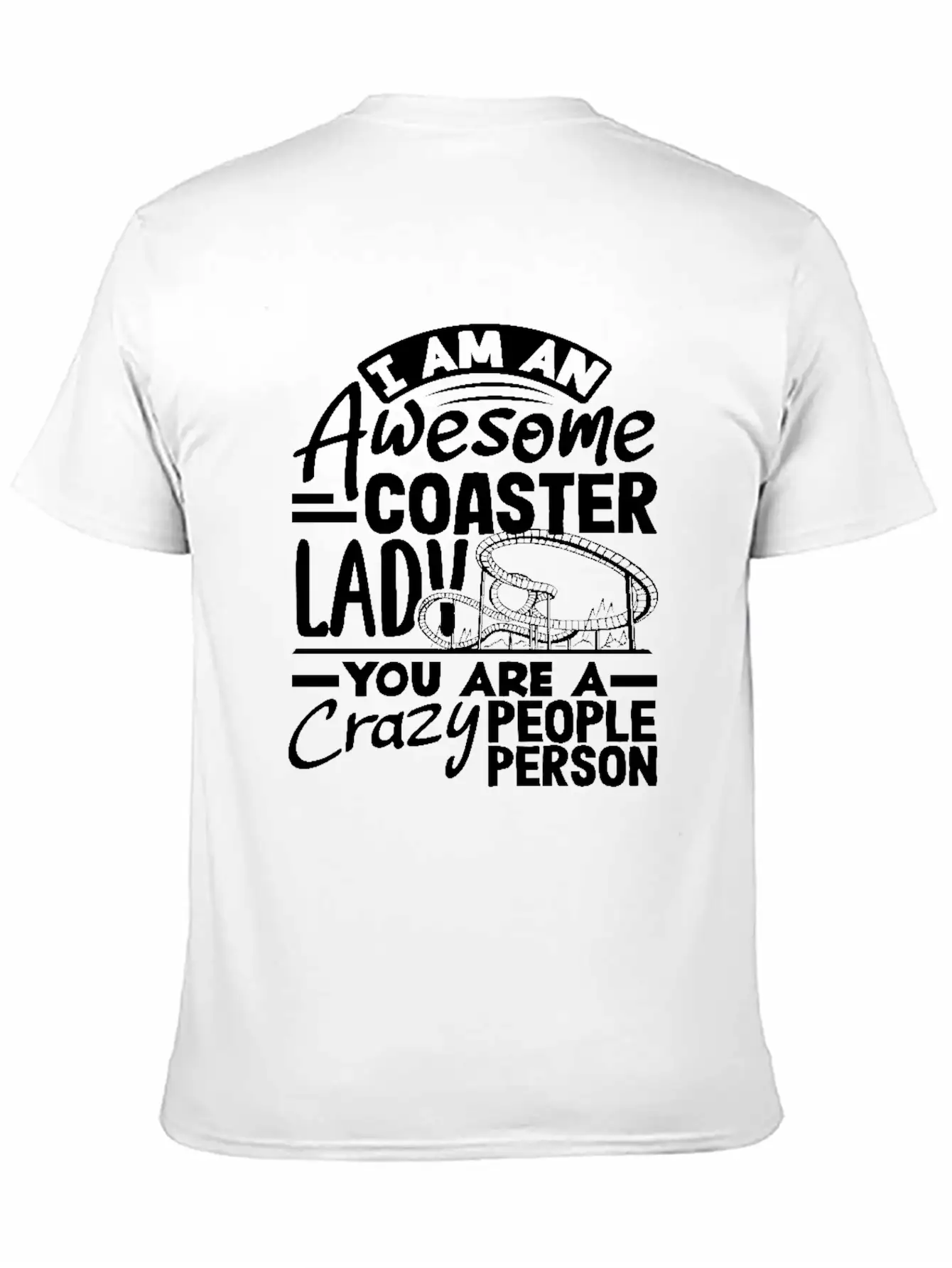 Awesome Coaster Lady Roller Coaster Fun Lightweight Cotton T-Shirt – Daily Comfort Graphic Shirt