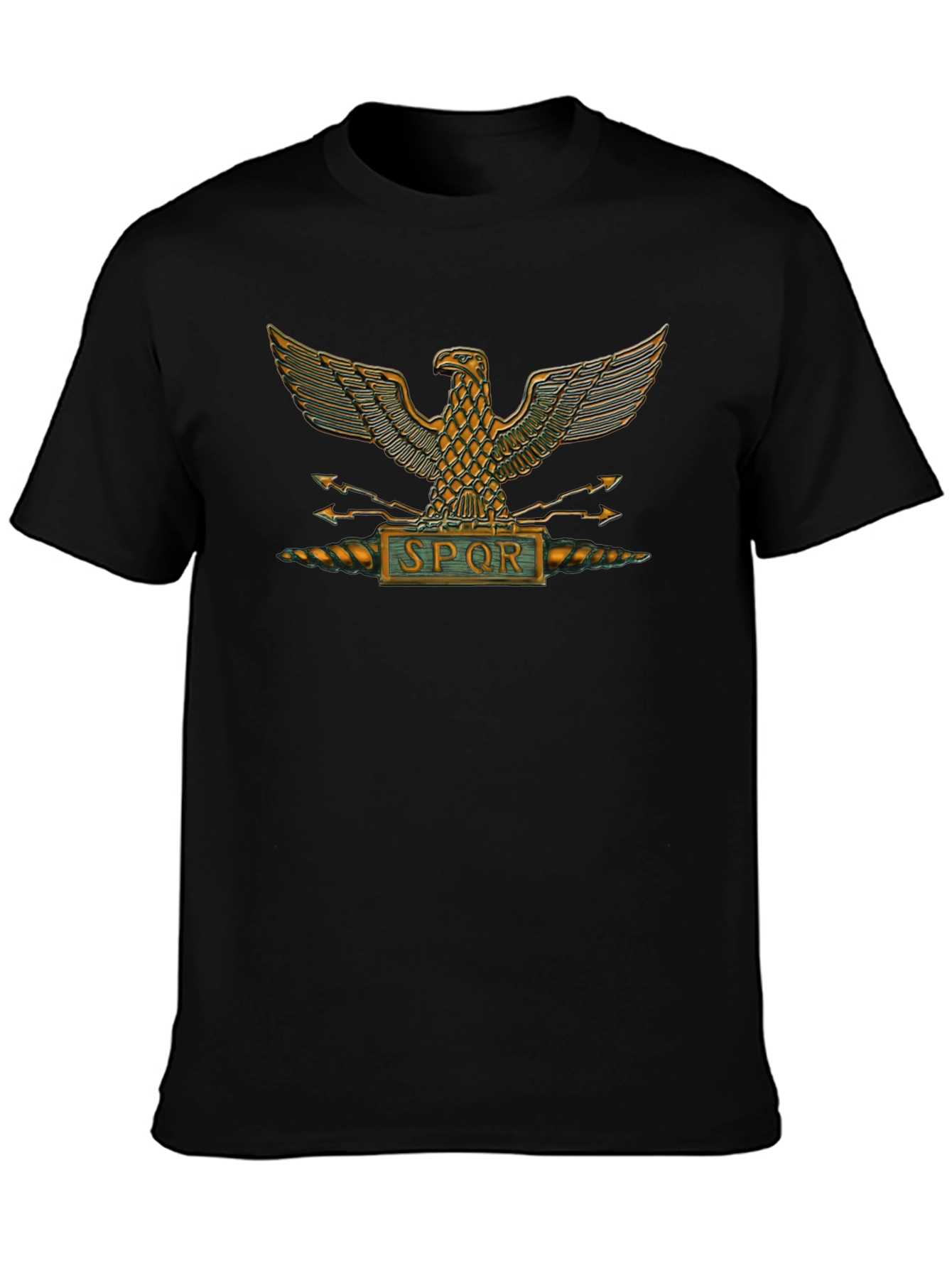 SPQR Roman Eagle T-Shirt - Black