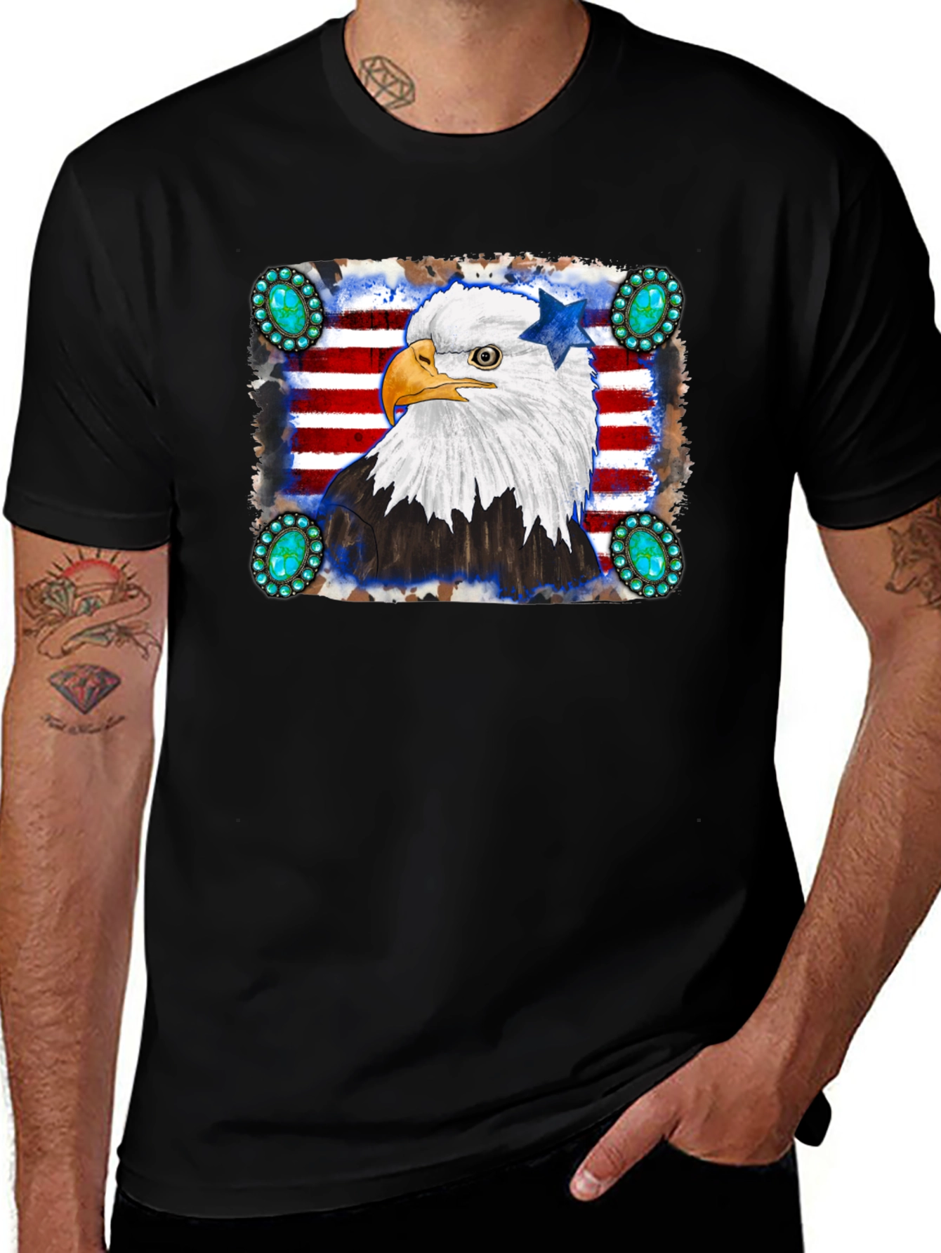American Eagle Graphic Black T-Shirt