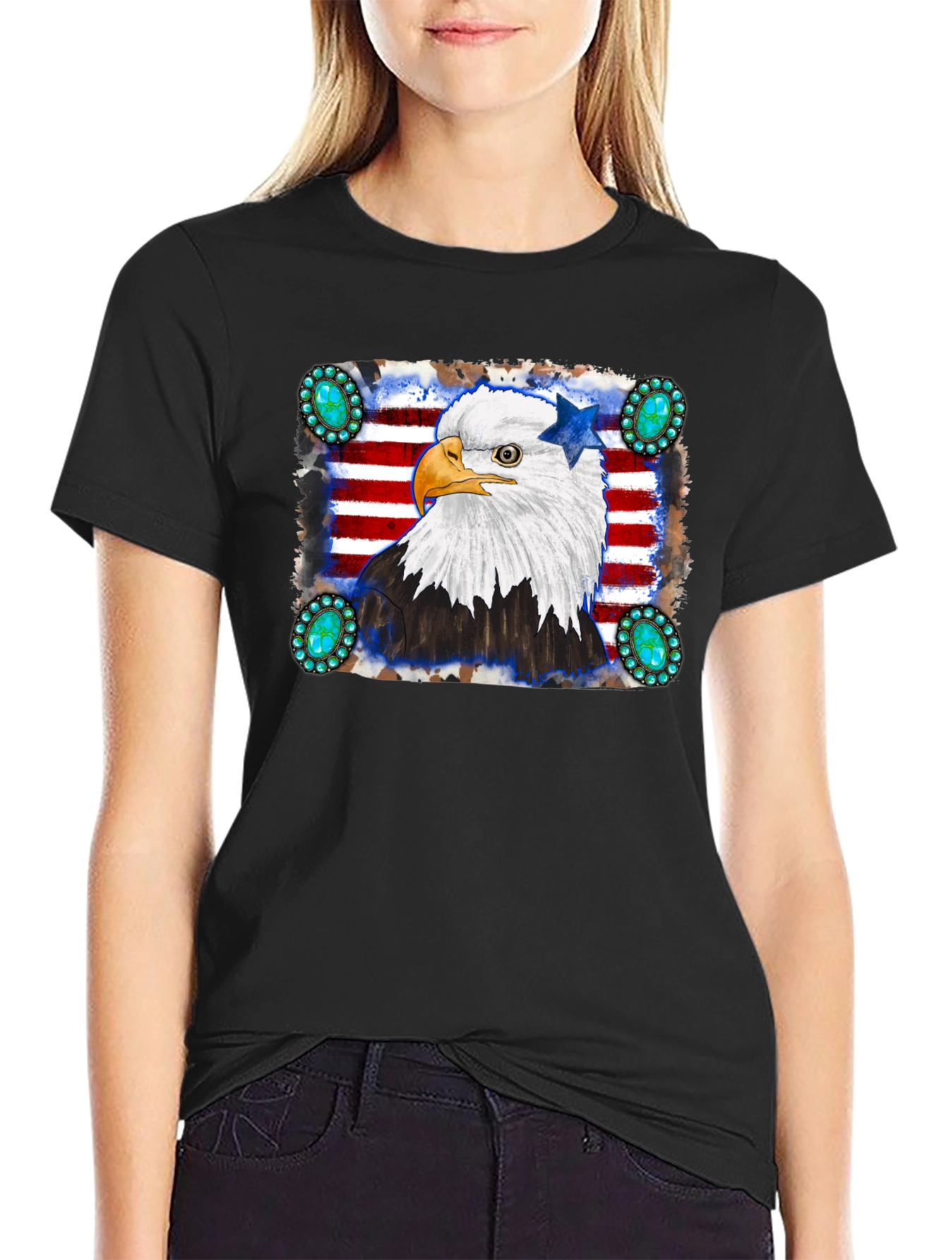 American Eagle Graphic Black T-Shirt