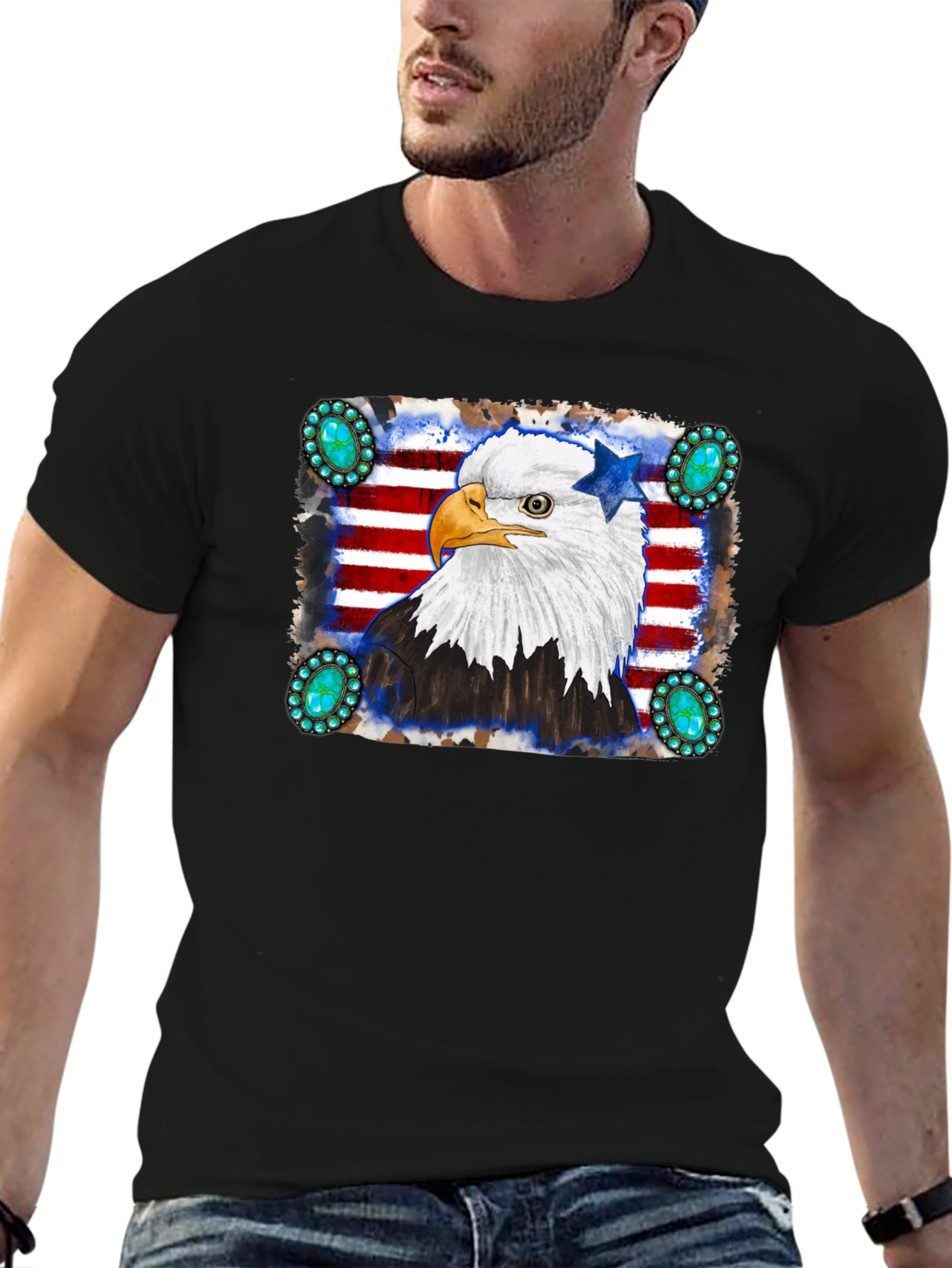 American Eagle Graphic Black T-Shirt