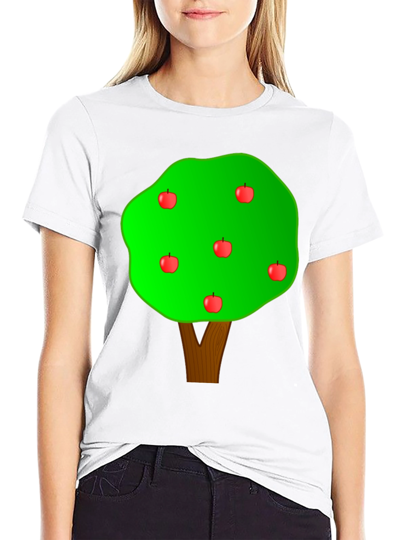 Apple Tree Graphic T-Shirt - Casual Cotton Tee