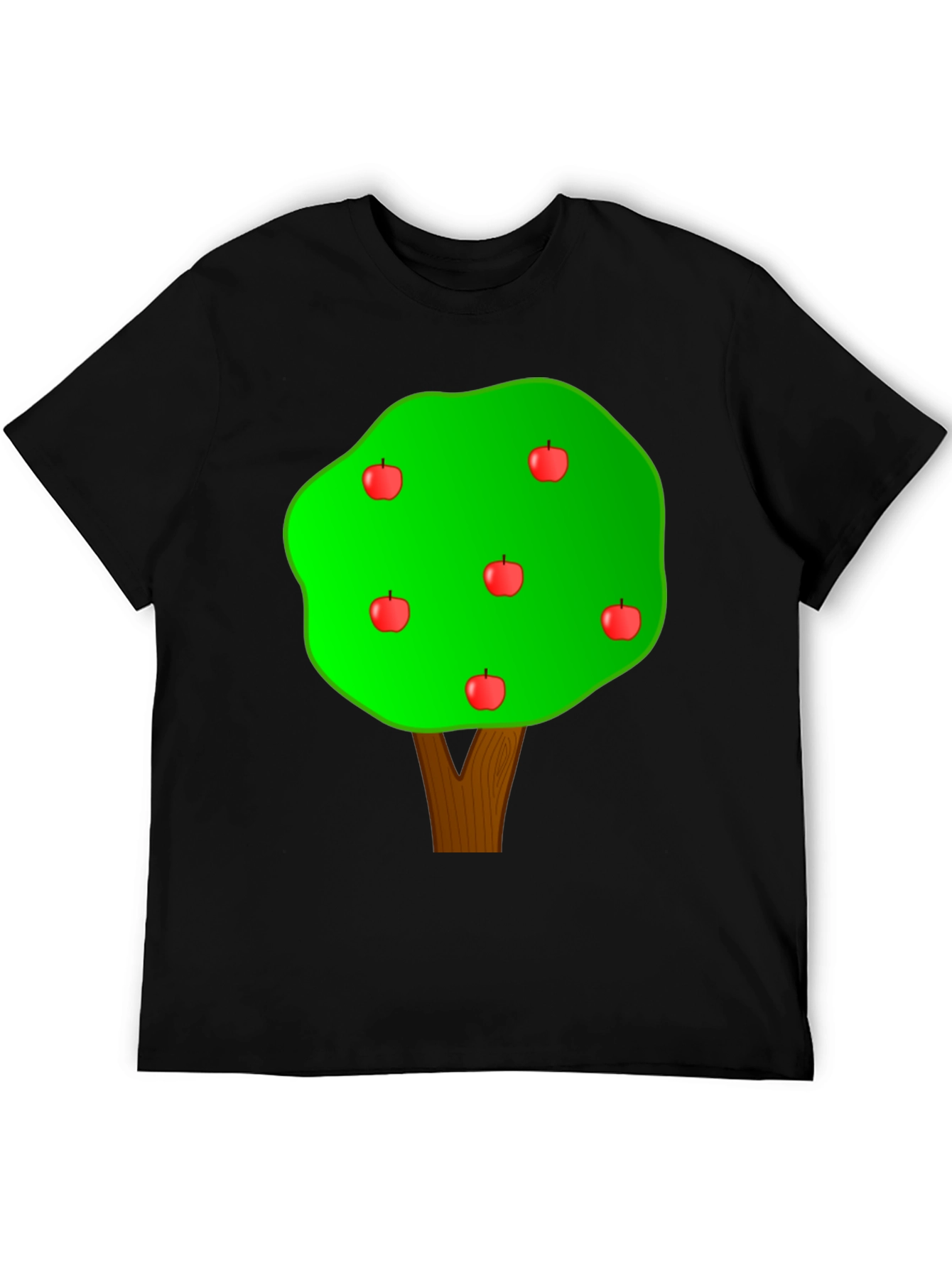 Apple Tree Graphic T-Shirt - Casual Cotton Tee