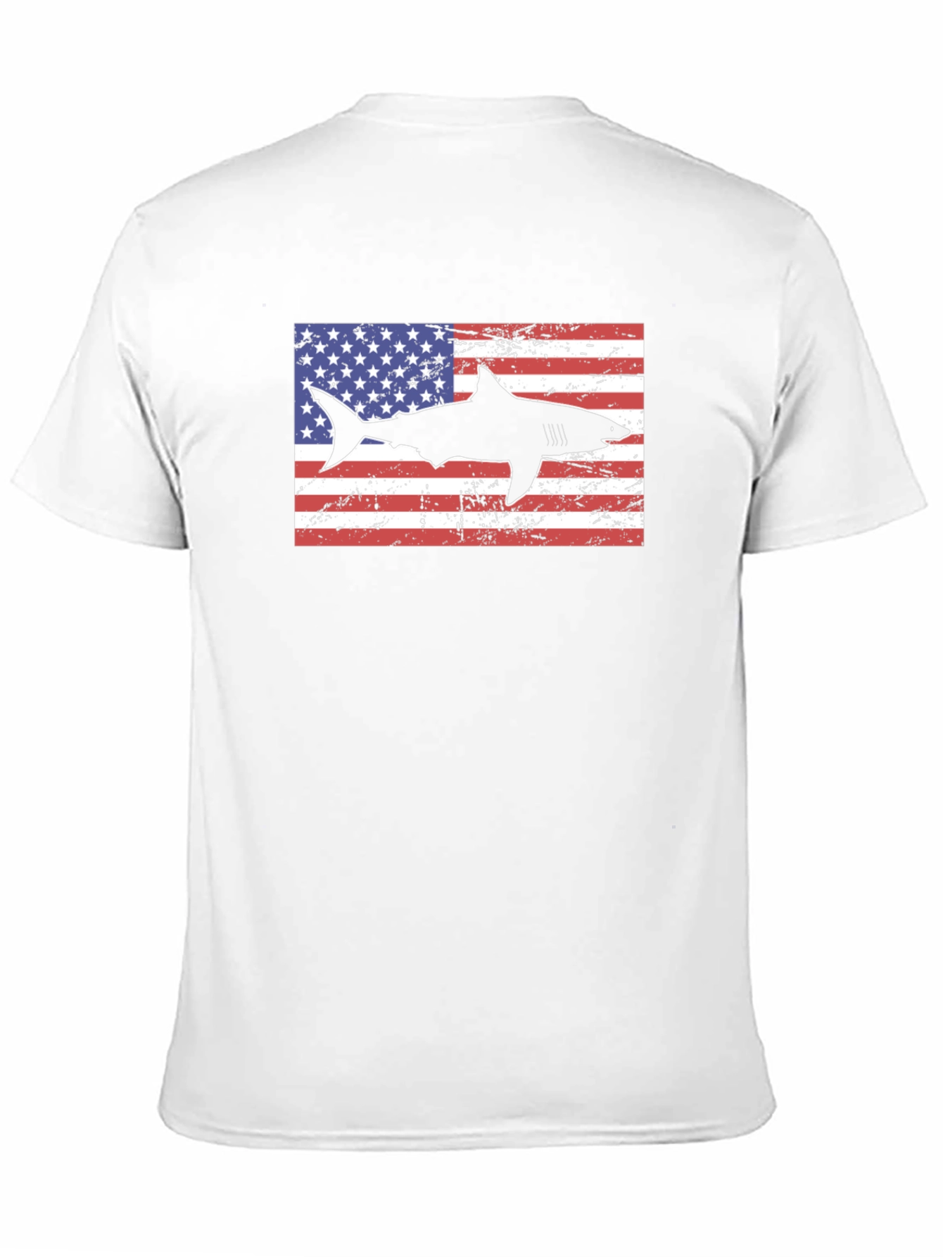 American Shark Graphic Tee - Patriotic Style