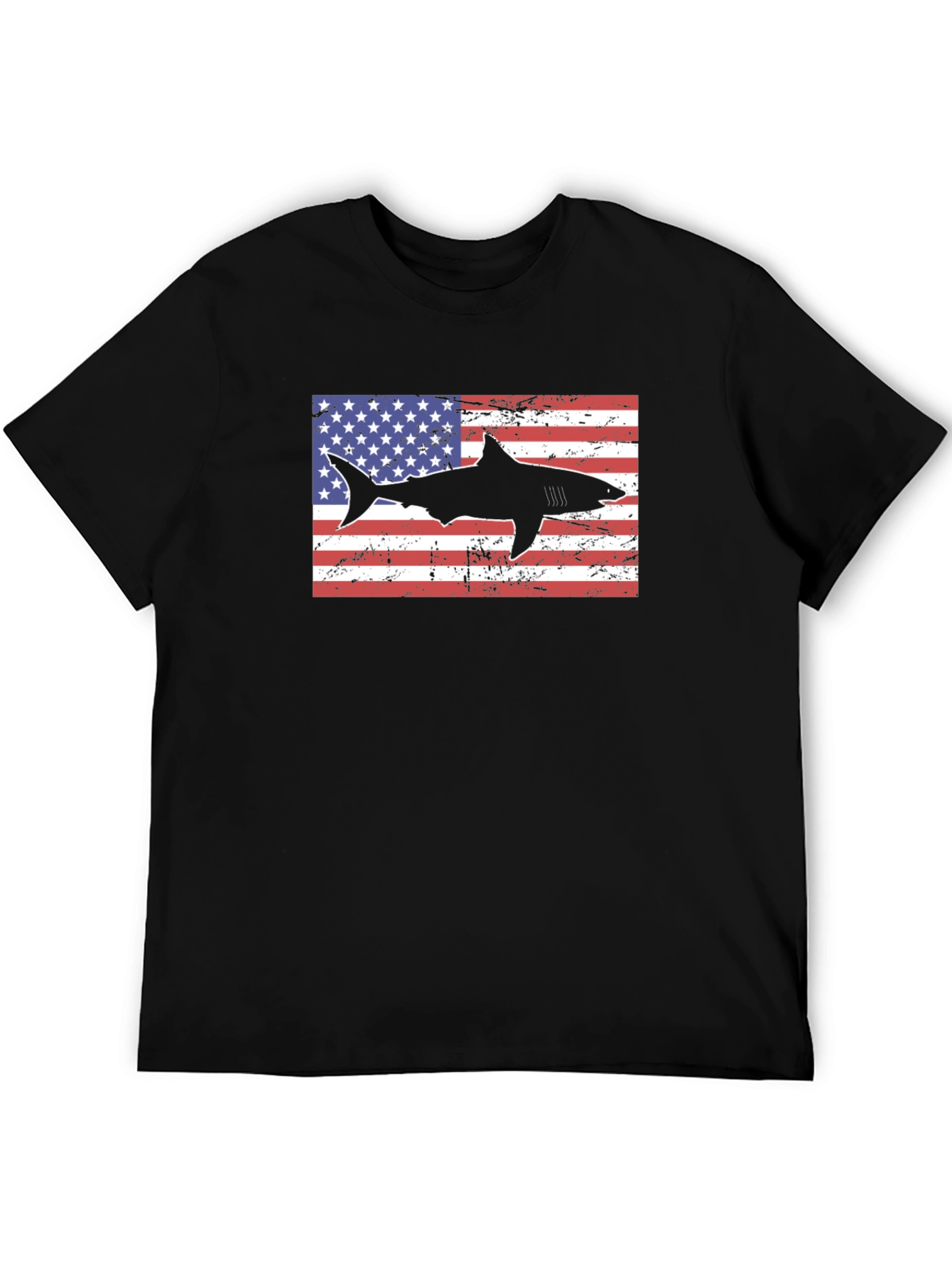 American Shark Graphic Tee - Patriotic Style