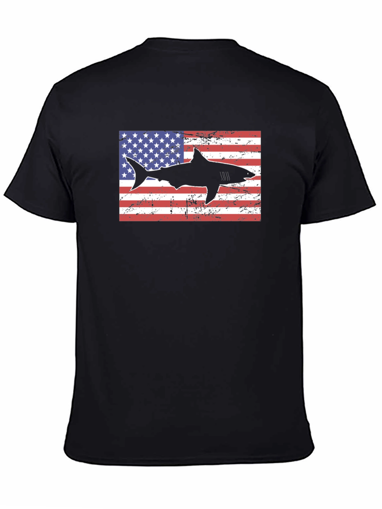 American Shark Graphic Tee - Patriotic Style