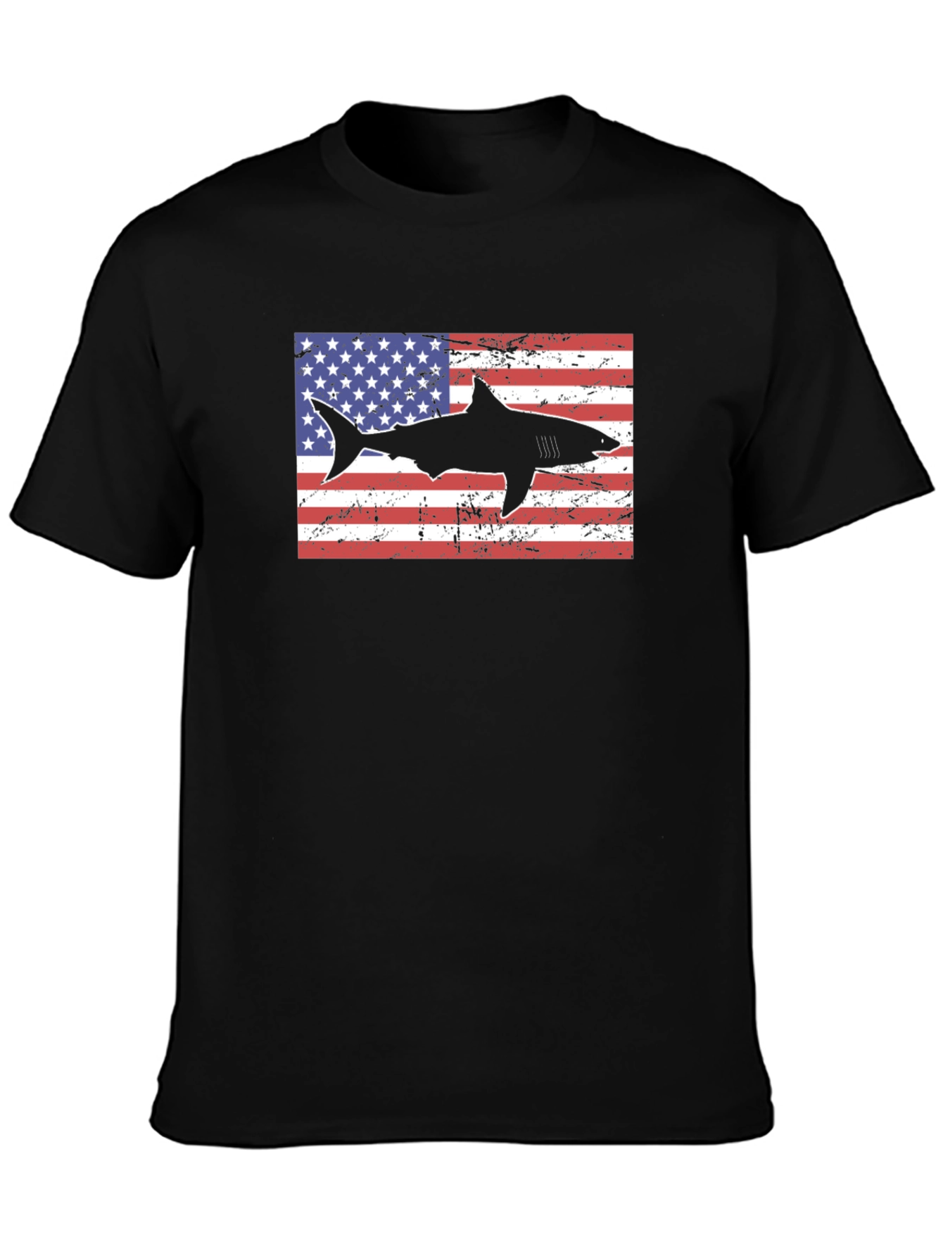 American Shark Graphic Tee - Patriotic Style