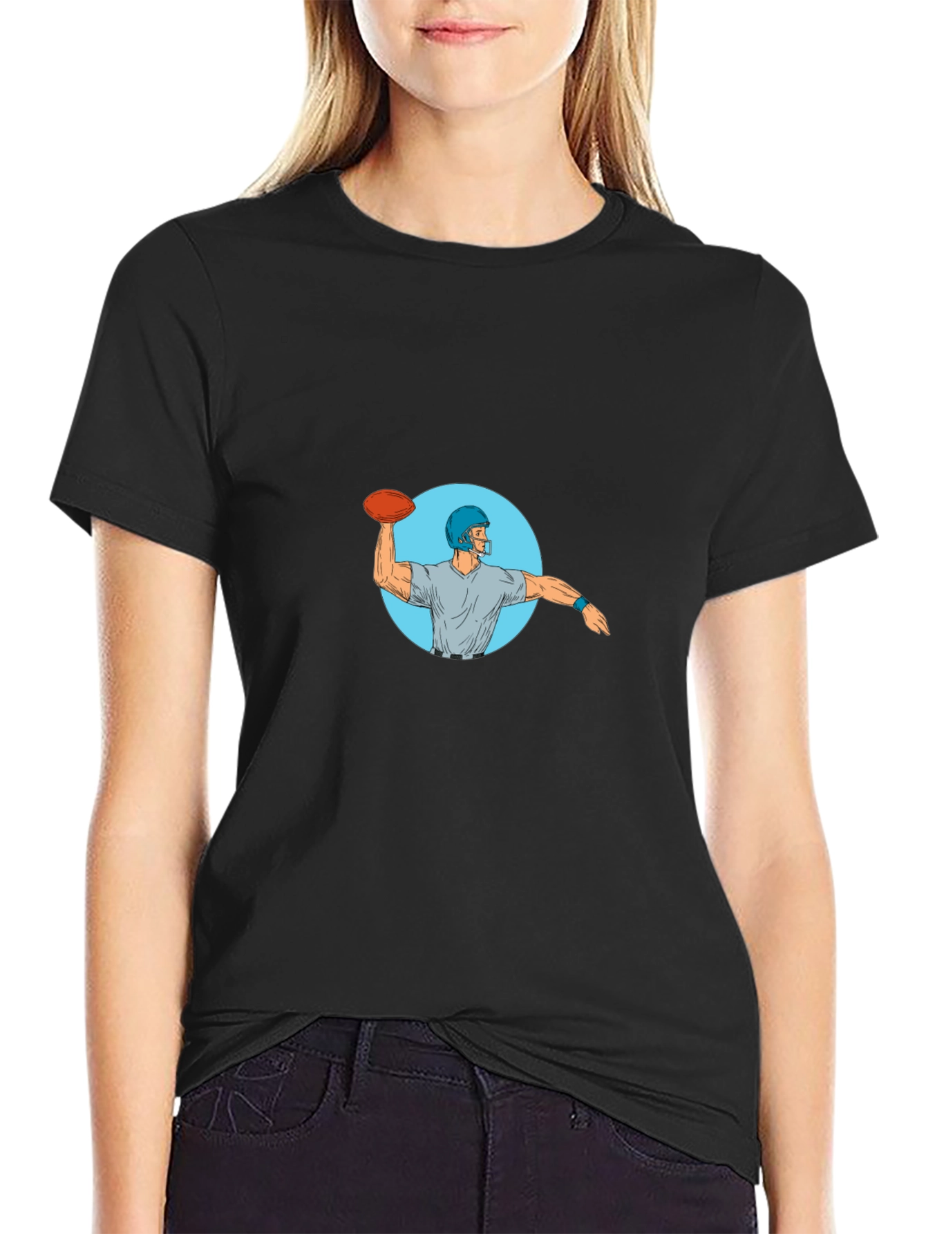 Quarterback Throwing T-Shirt