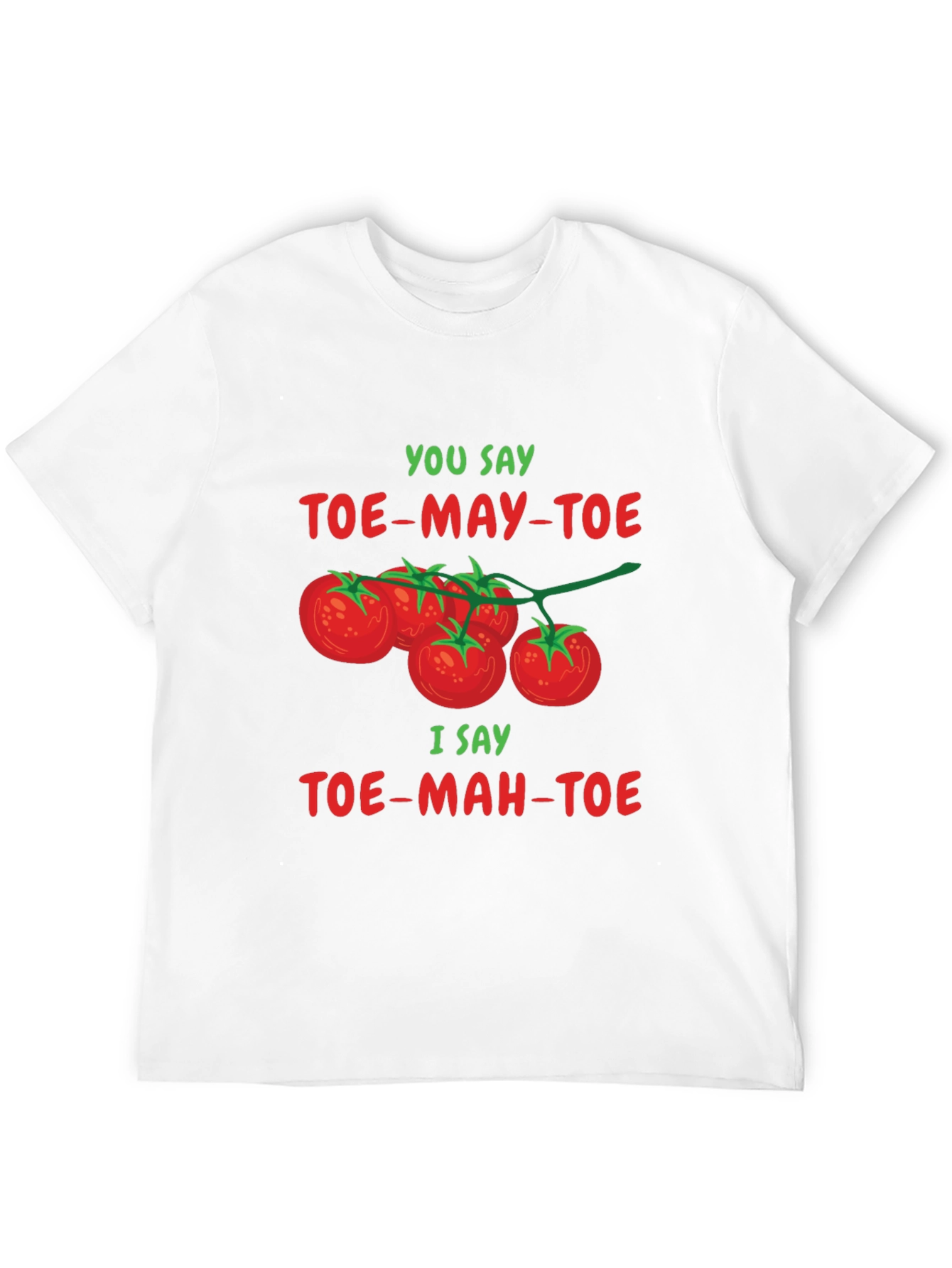 Tomato Pun T-Shirt: Toe-may-toe Toe-mah-toe Tee