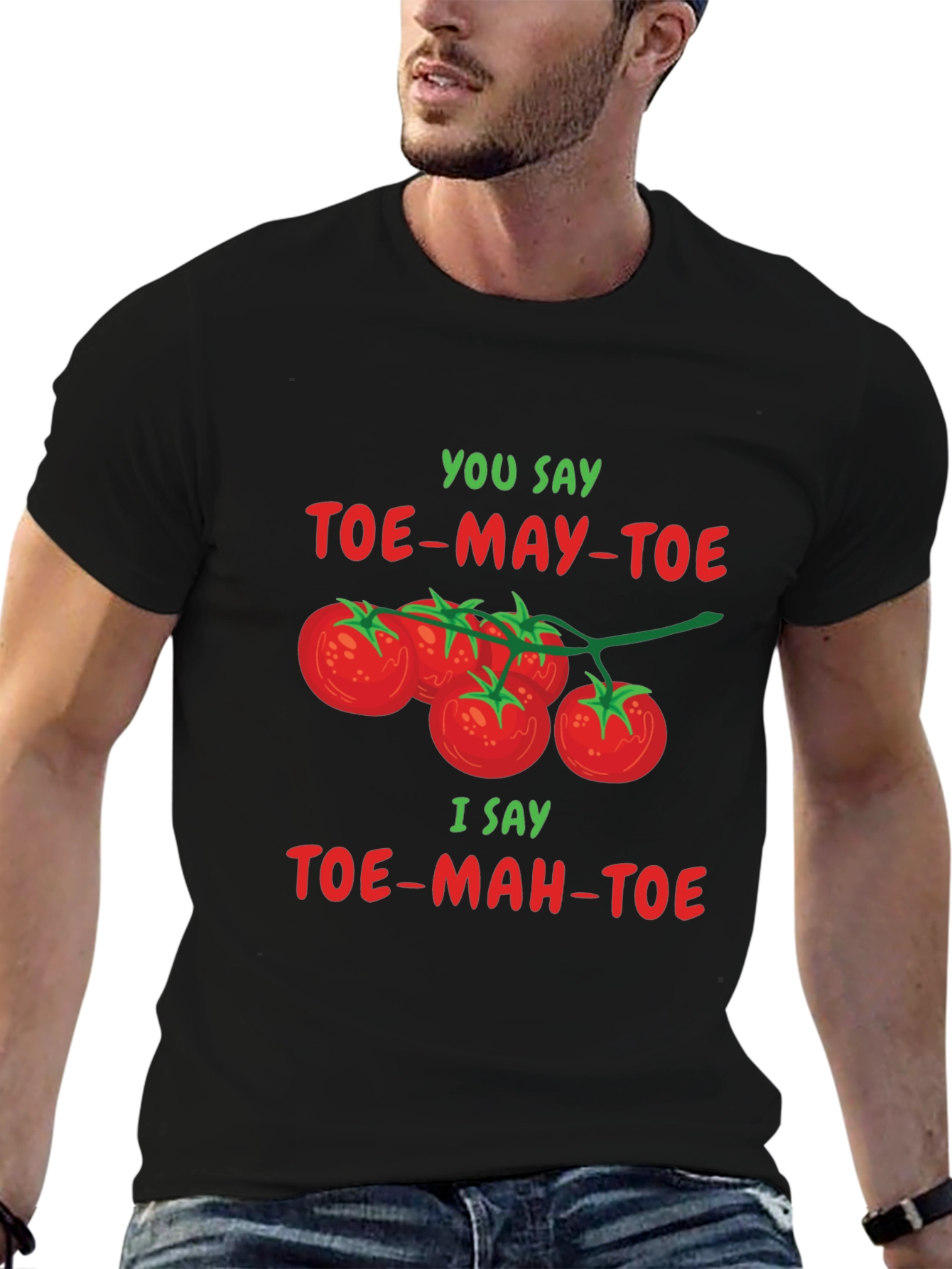 Tomato Pun T-Shirt: Toe-may-toe Toe-mah-toe Tee