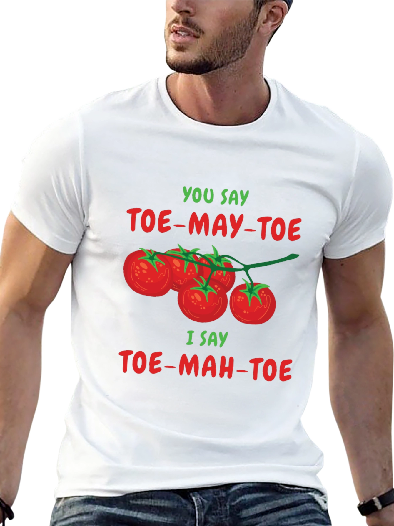 Tomato Pun T-Shirt: Toe-may-toe Toe-mah-toe Tee