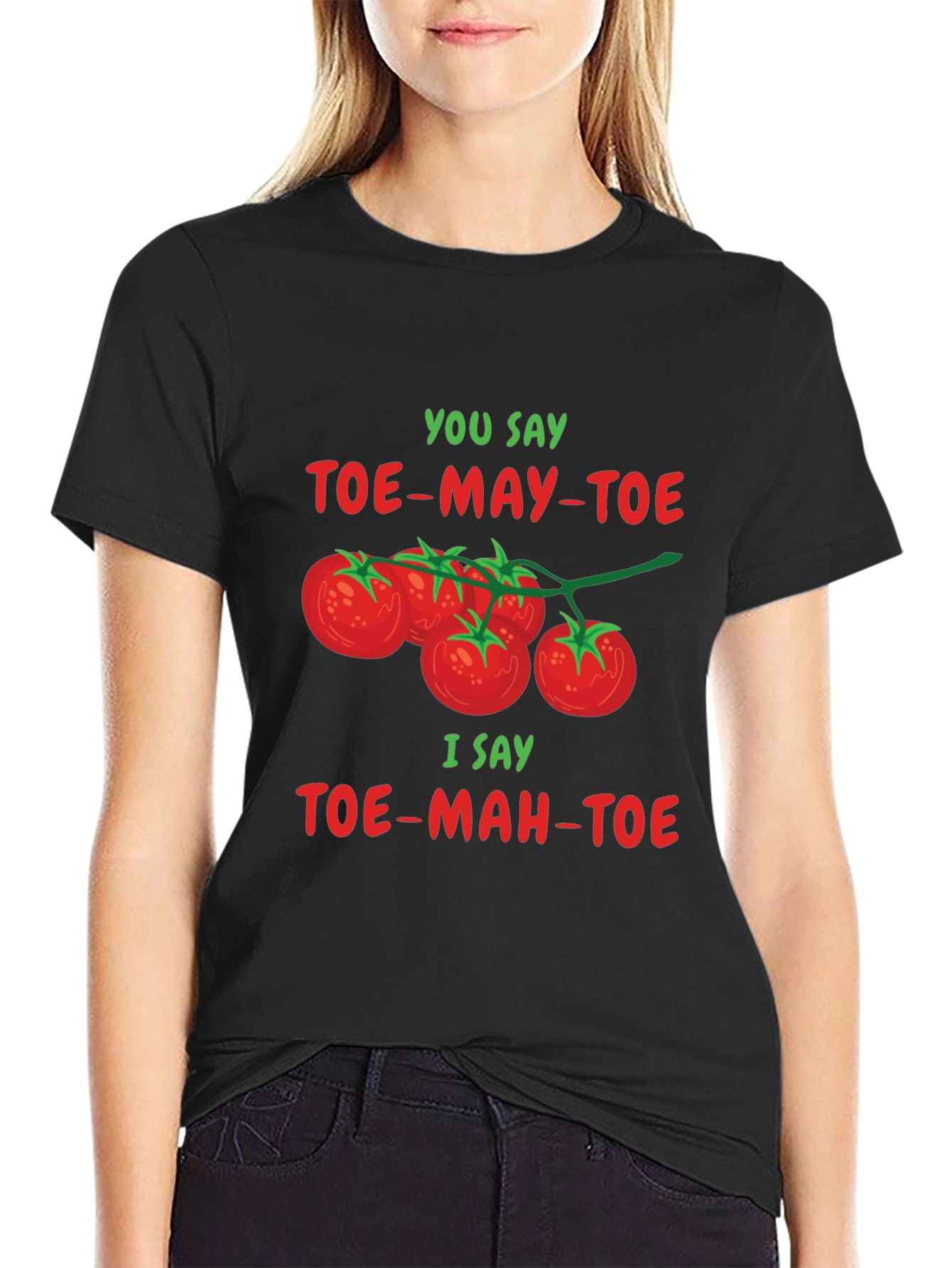 Tomato Pun T-Shirt: Toe-may-toe Toe-mah-toe Tee