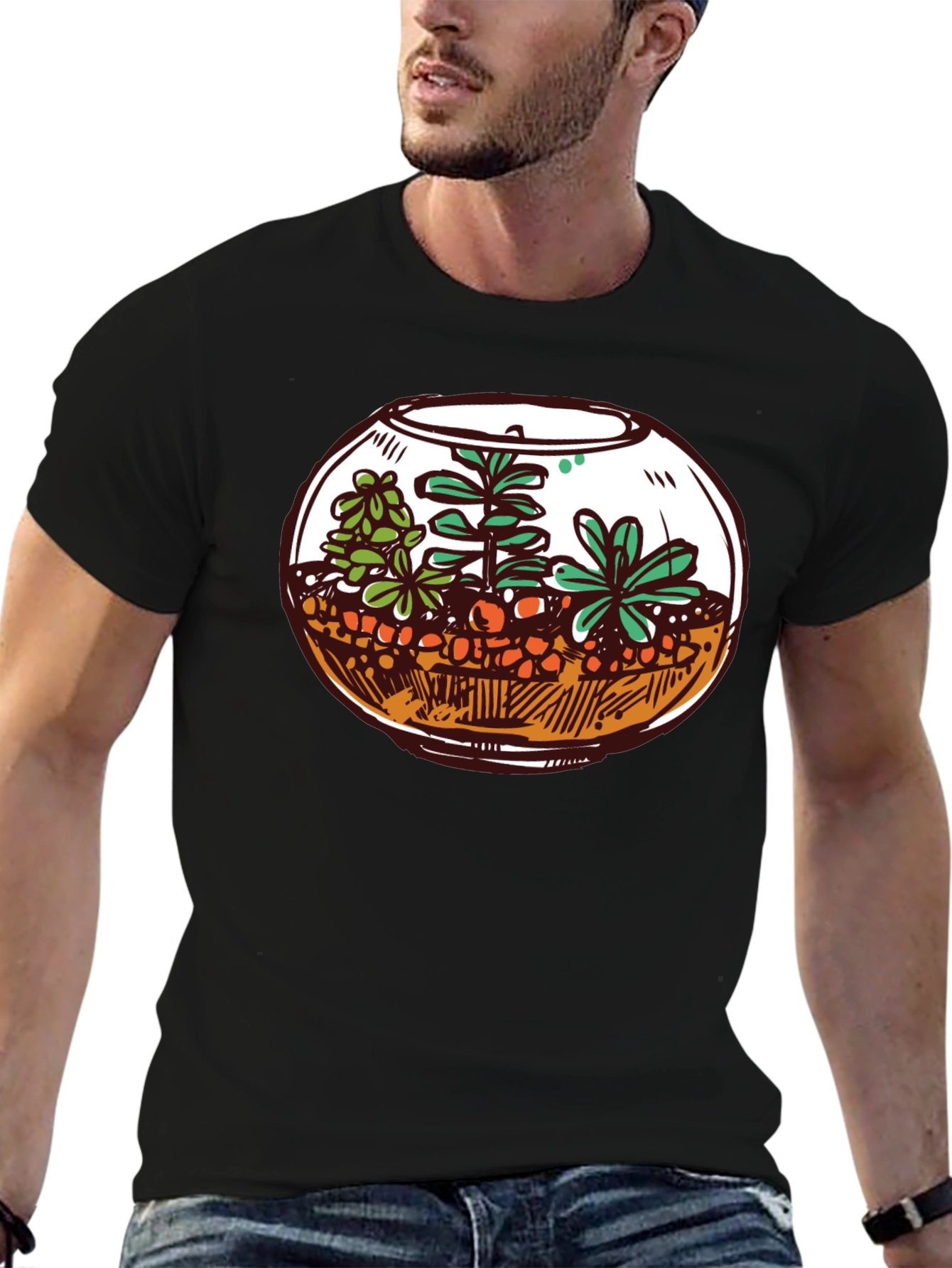 Terrarium Graphic Tee - Unique Plant Lover Shirt