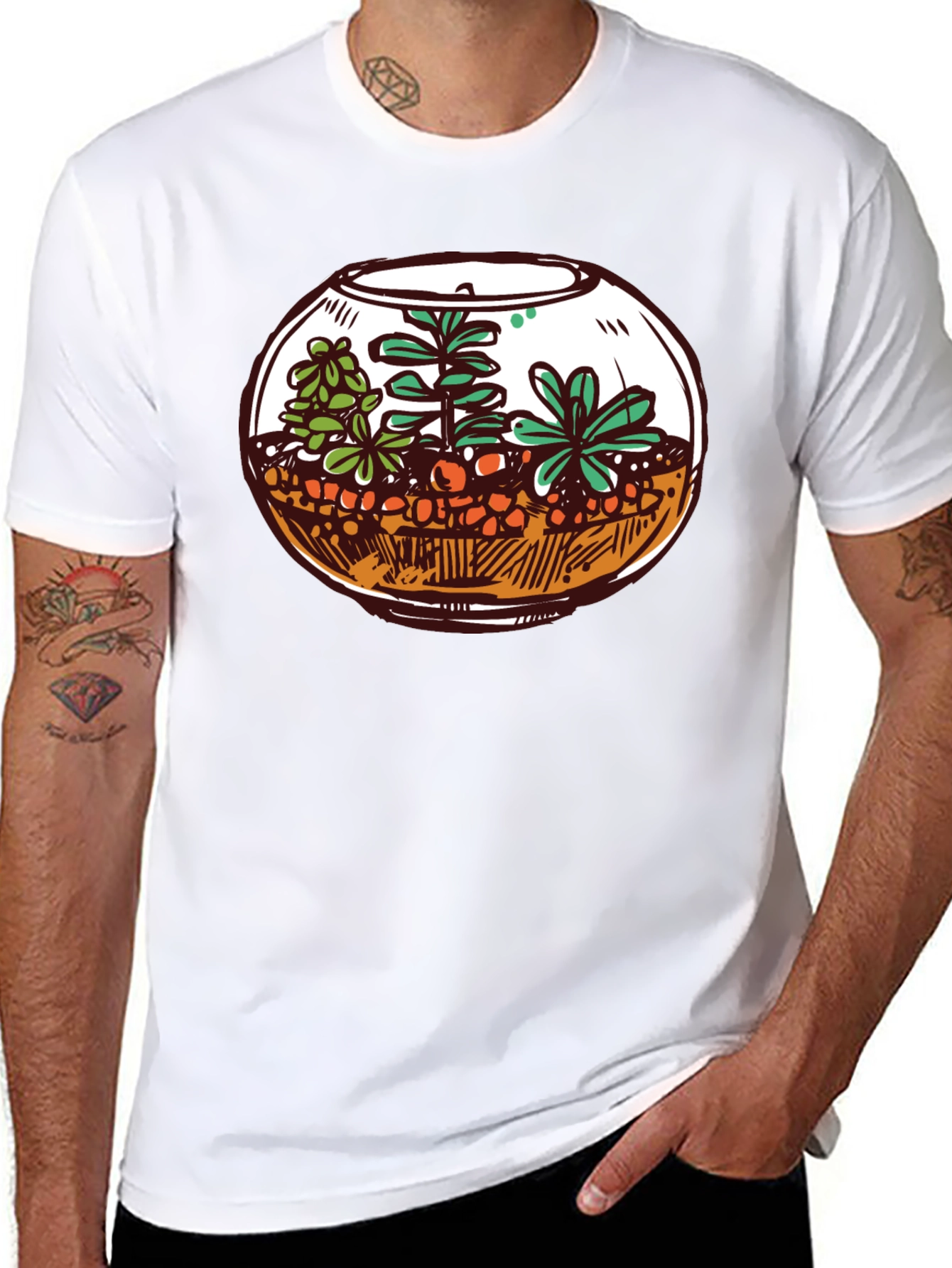 Terrarium Graphic Tee - Unique Plant Lover Shirt