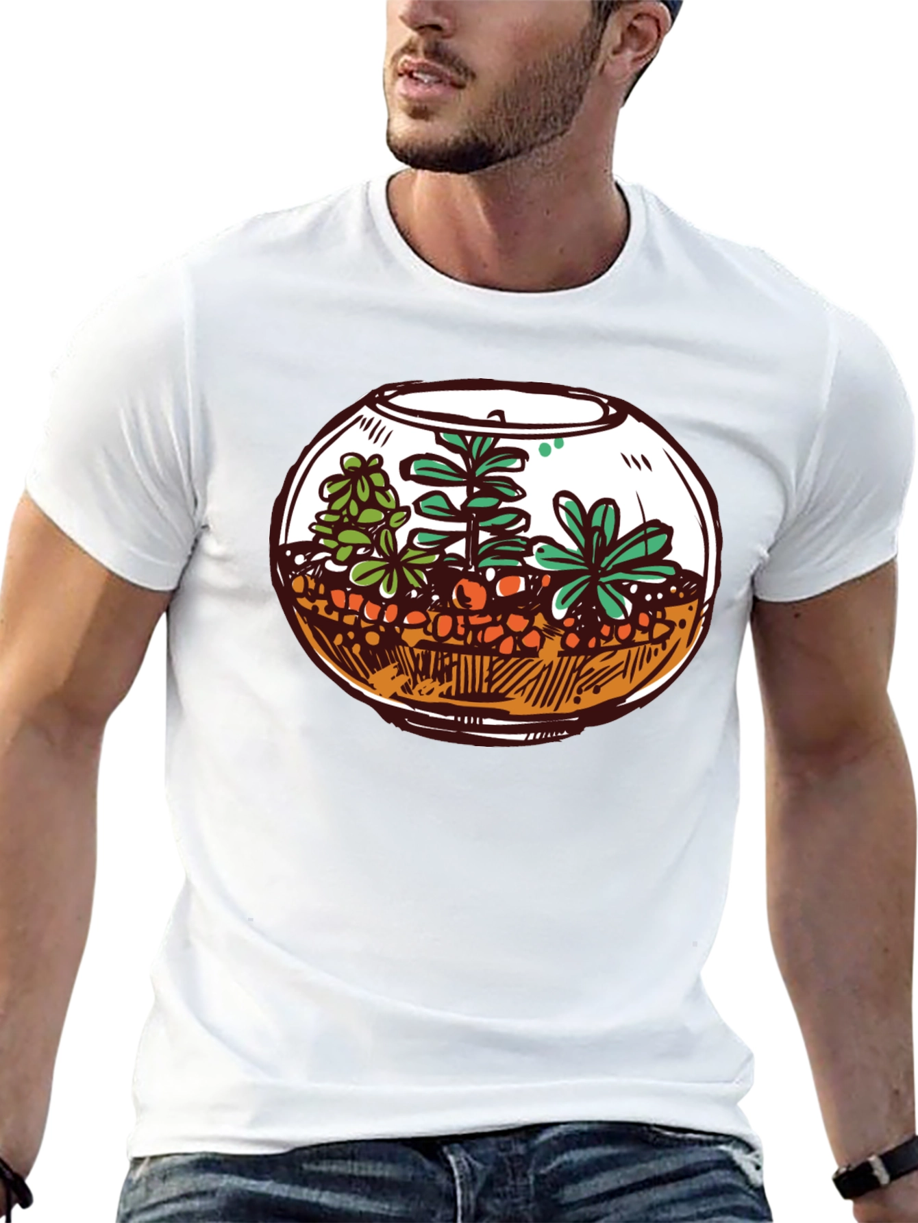Terrarium Graphic Tee - Unique Plant Lover Shirt
