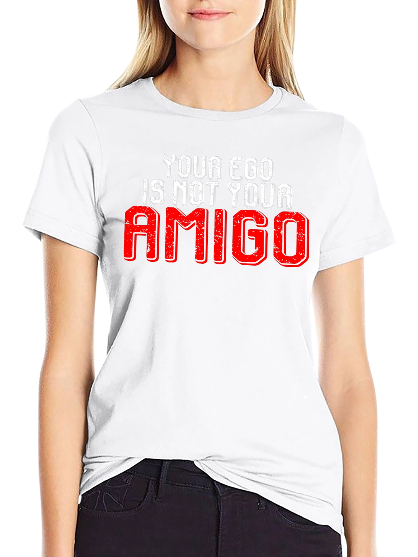Your Ego Is Not Your Amigo Black Graphic Tee