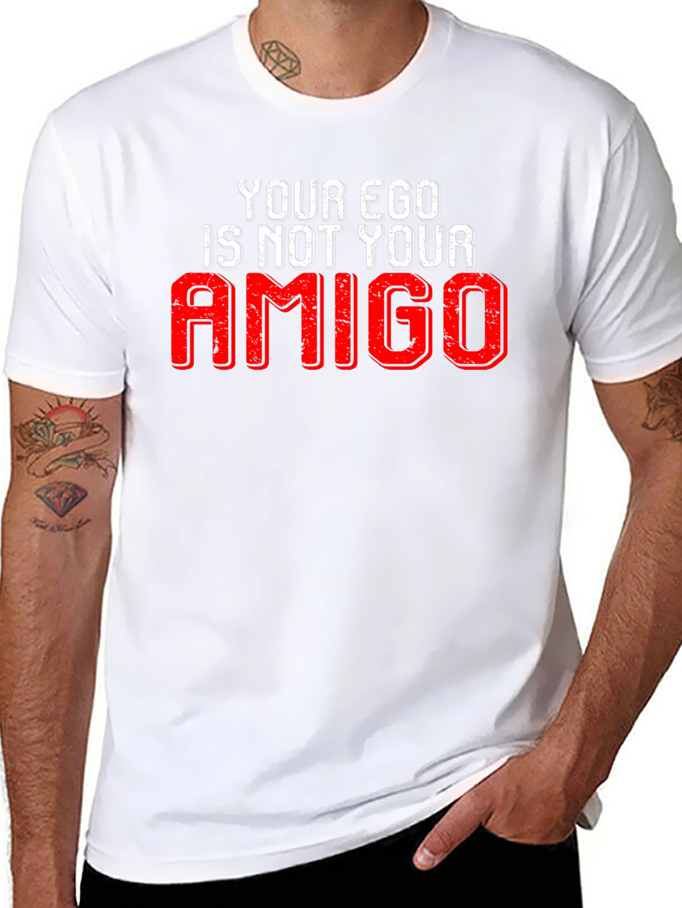 Your Ego Is Not Your Amigo Black Graphic Tee