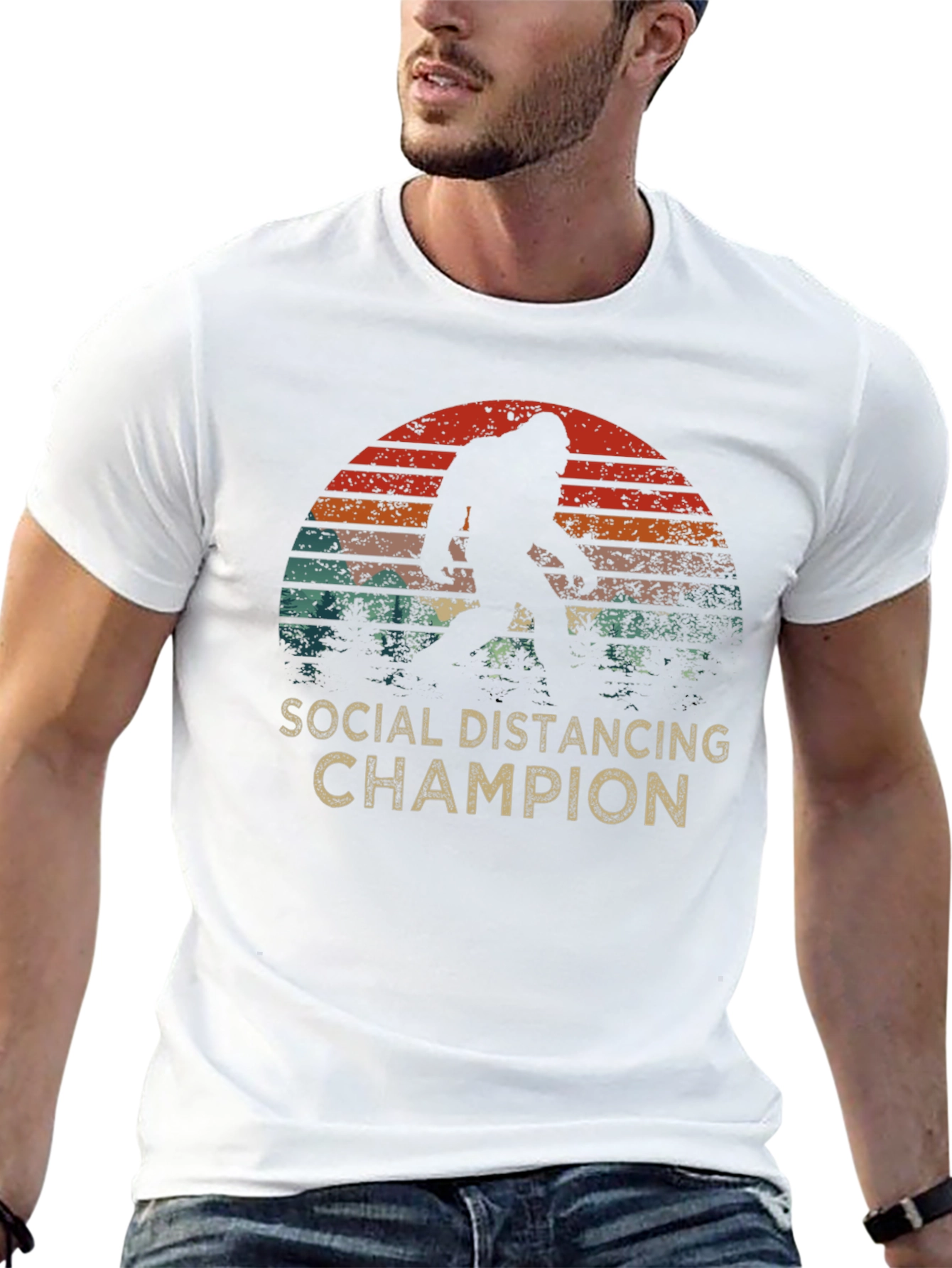 Social Distancing Champion Bigfoot T-Shirt