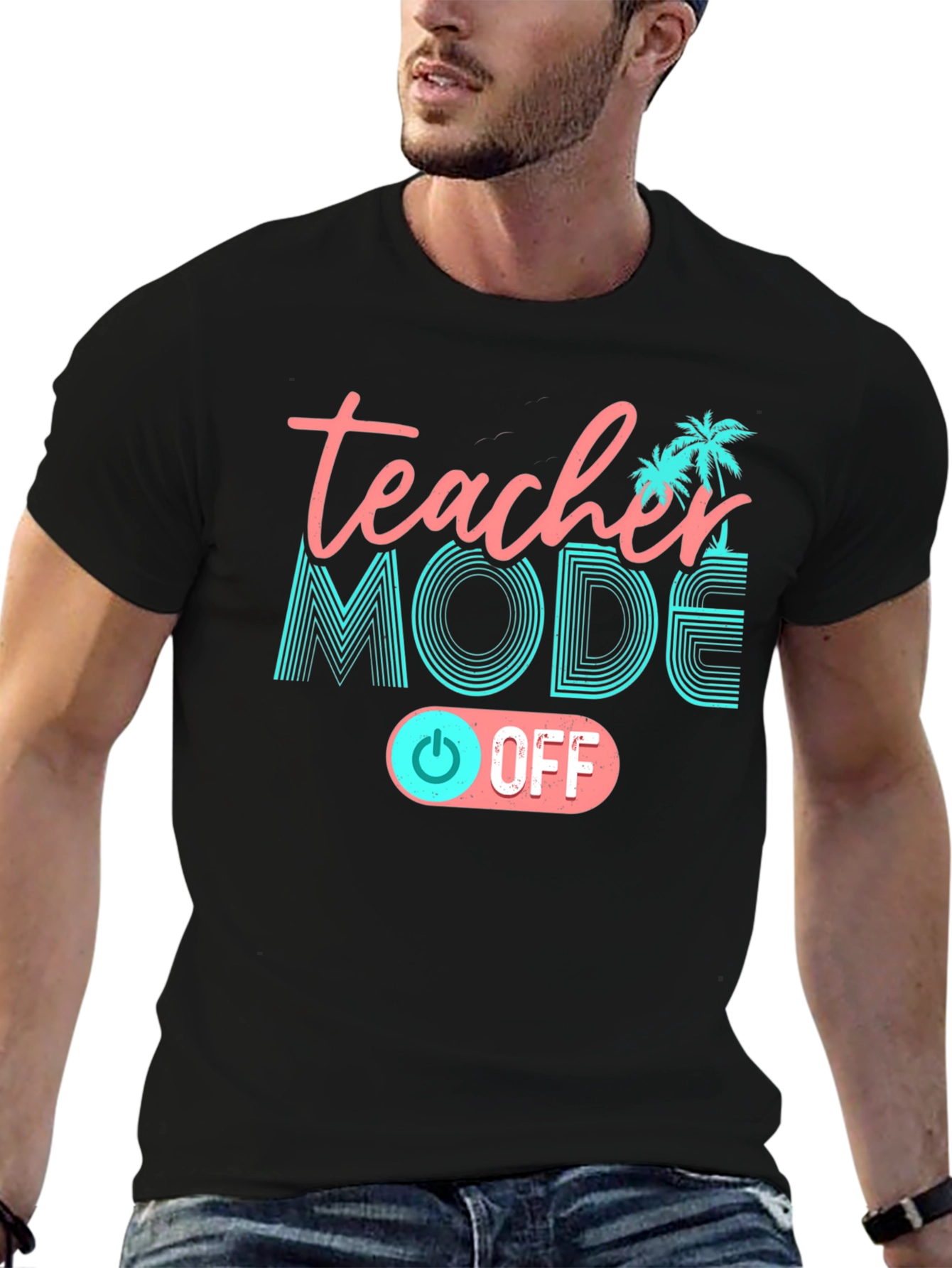 Teacher Mode Off Black T-Shirt